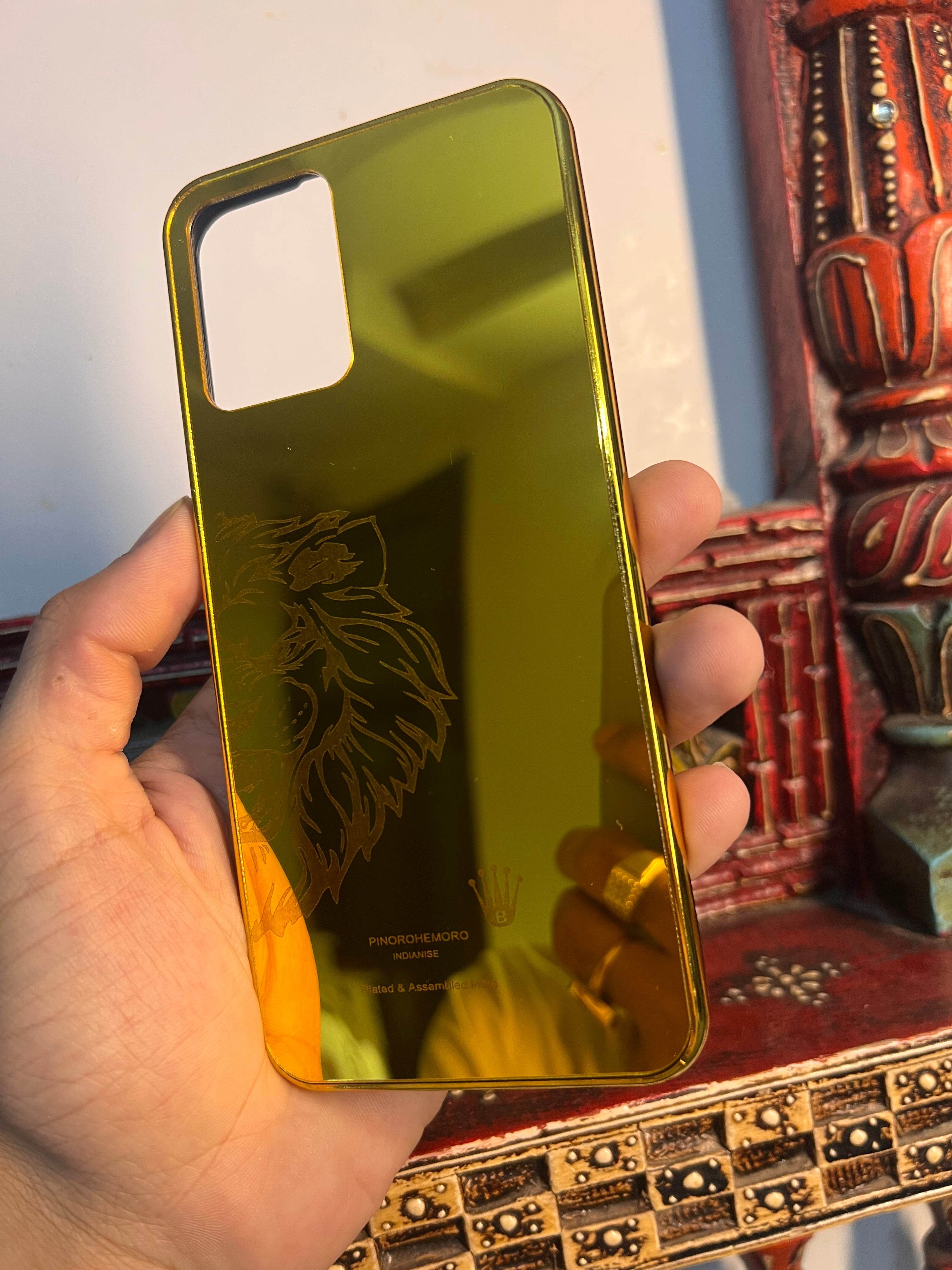 Premium Gold Plated Back Case Cover - Lion Left - Guleel