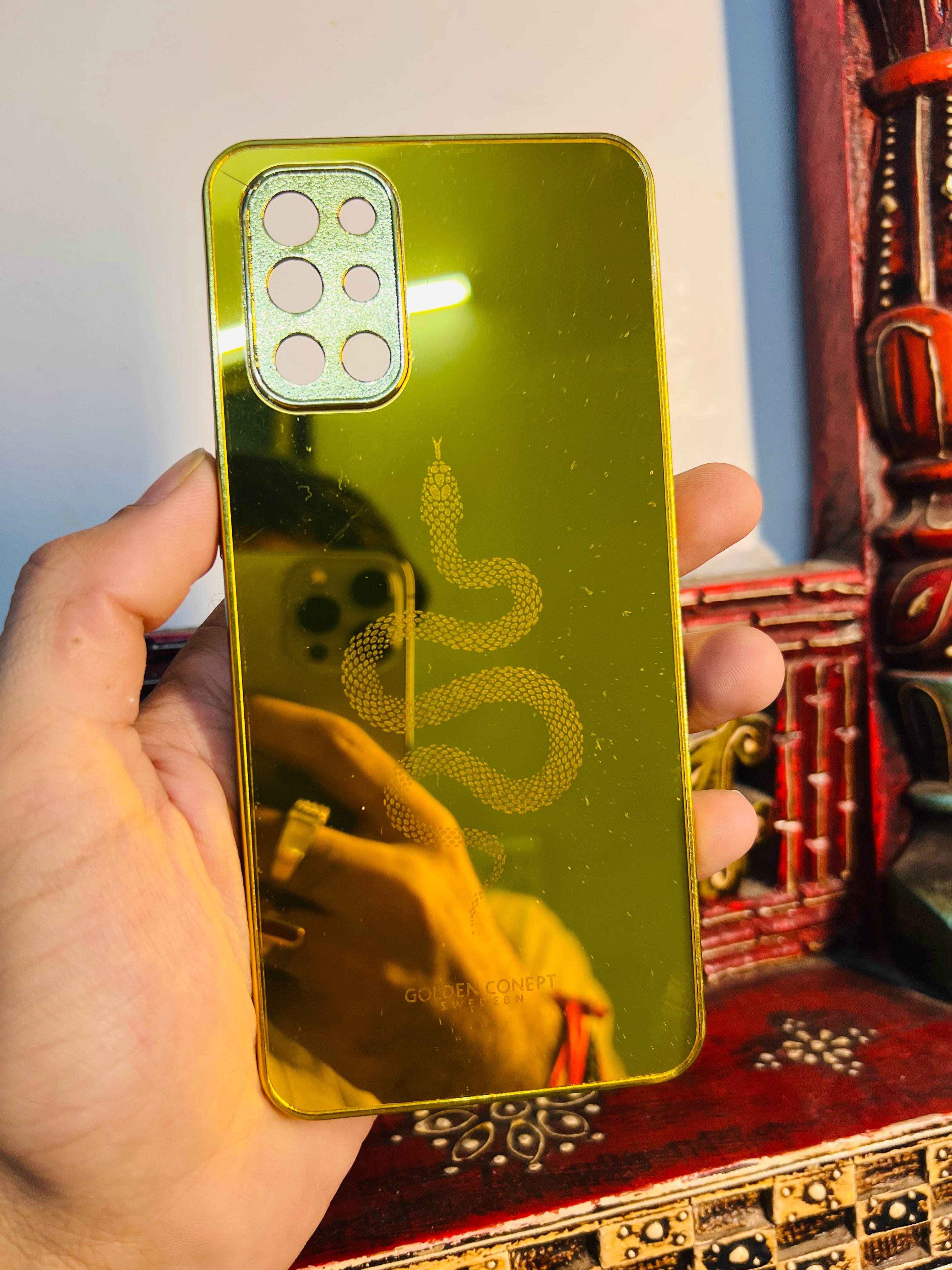 Premium Gold Plated Back Case Cover - Snake - Guleel