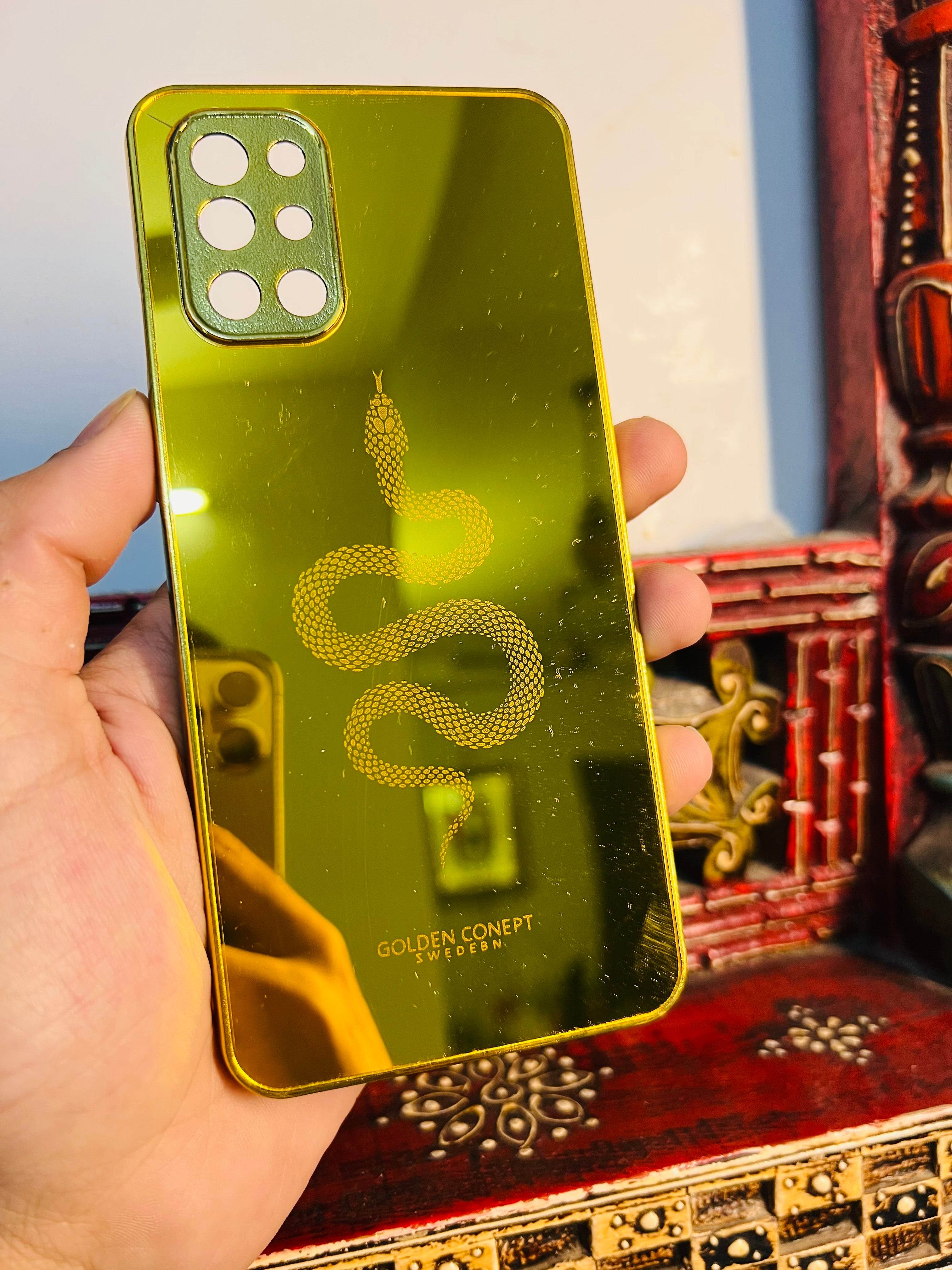 Premium Gold Plated Back Case Cover - Snake - Guleel