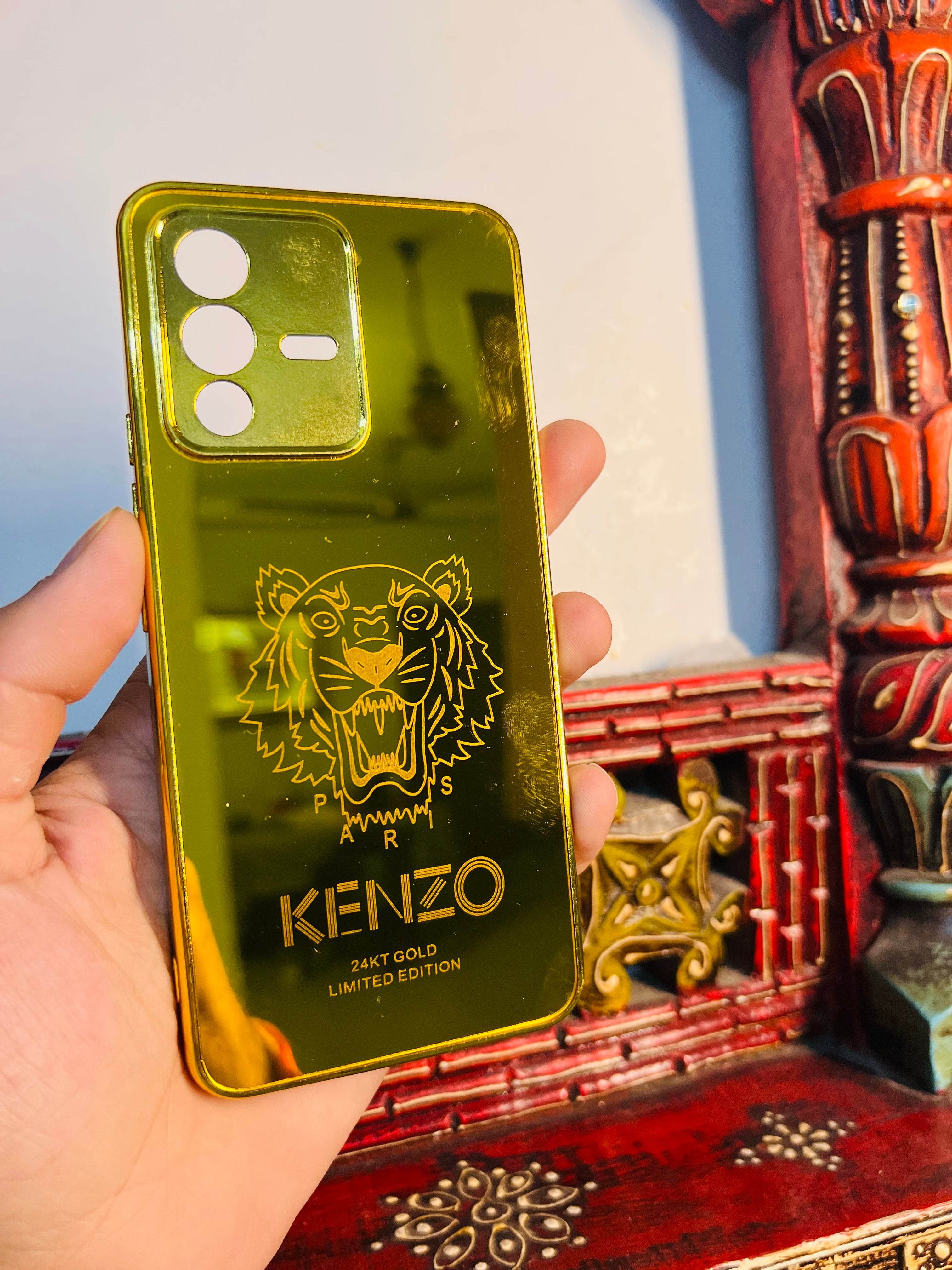 Vivo V23 5G Gold Plated Back Case Cover - Kenzo - Guleel