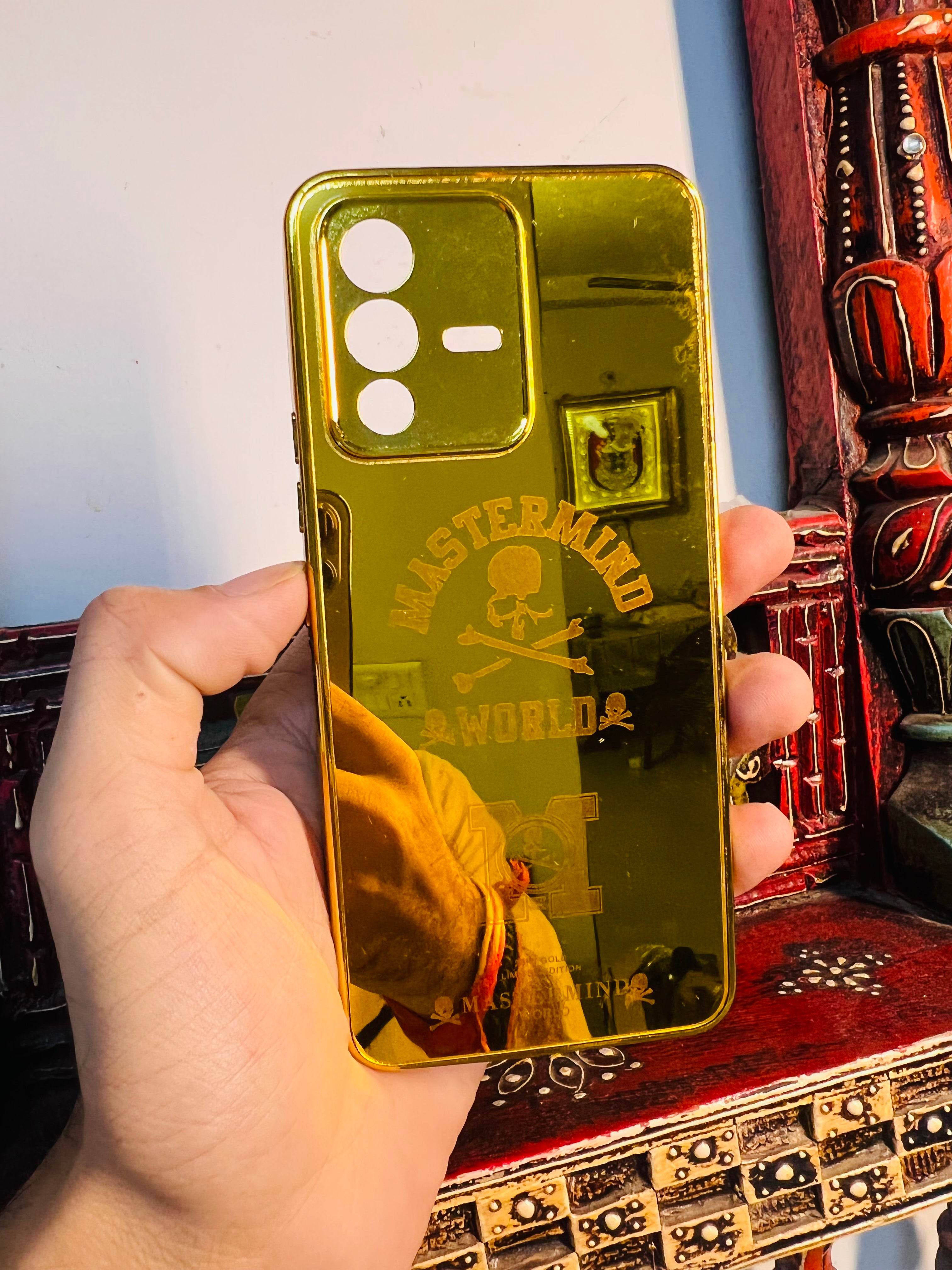Vivo V23 5G Gold Plated Back Case Cover - Master Mind - Guleel