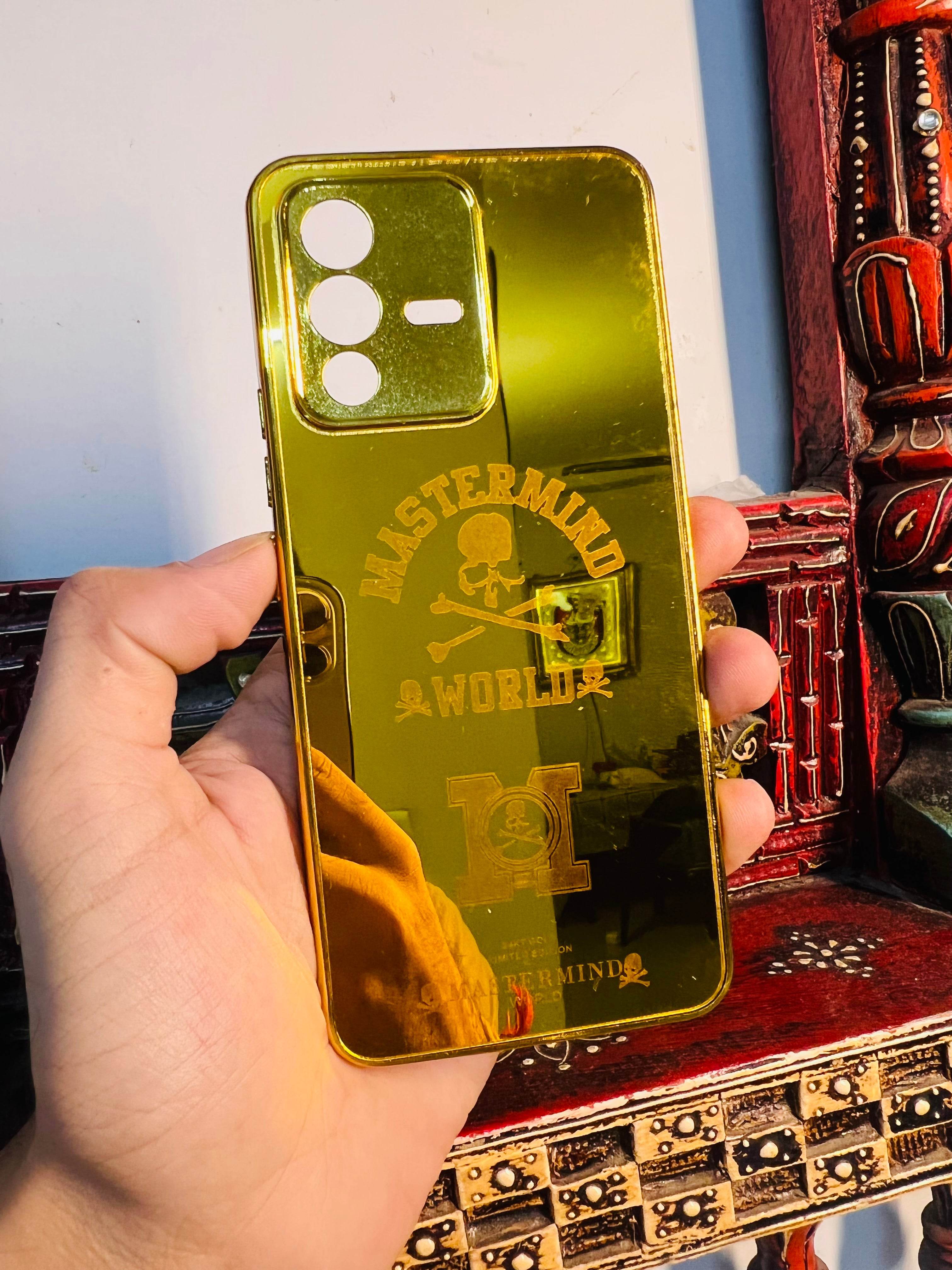 Vivo V23 5G Gold Plated Back Case Cover - Master Mind - Guleel
