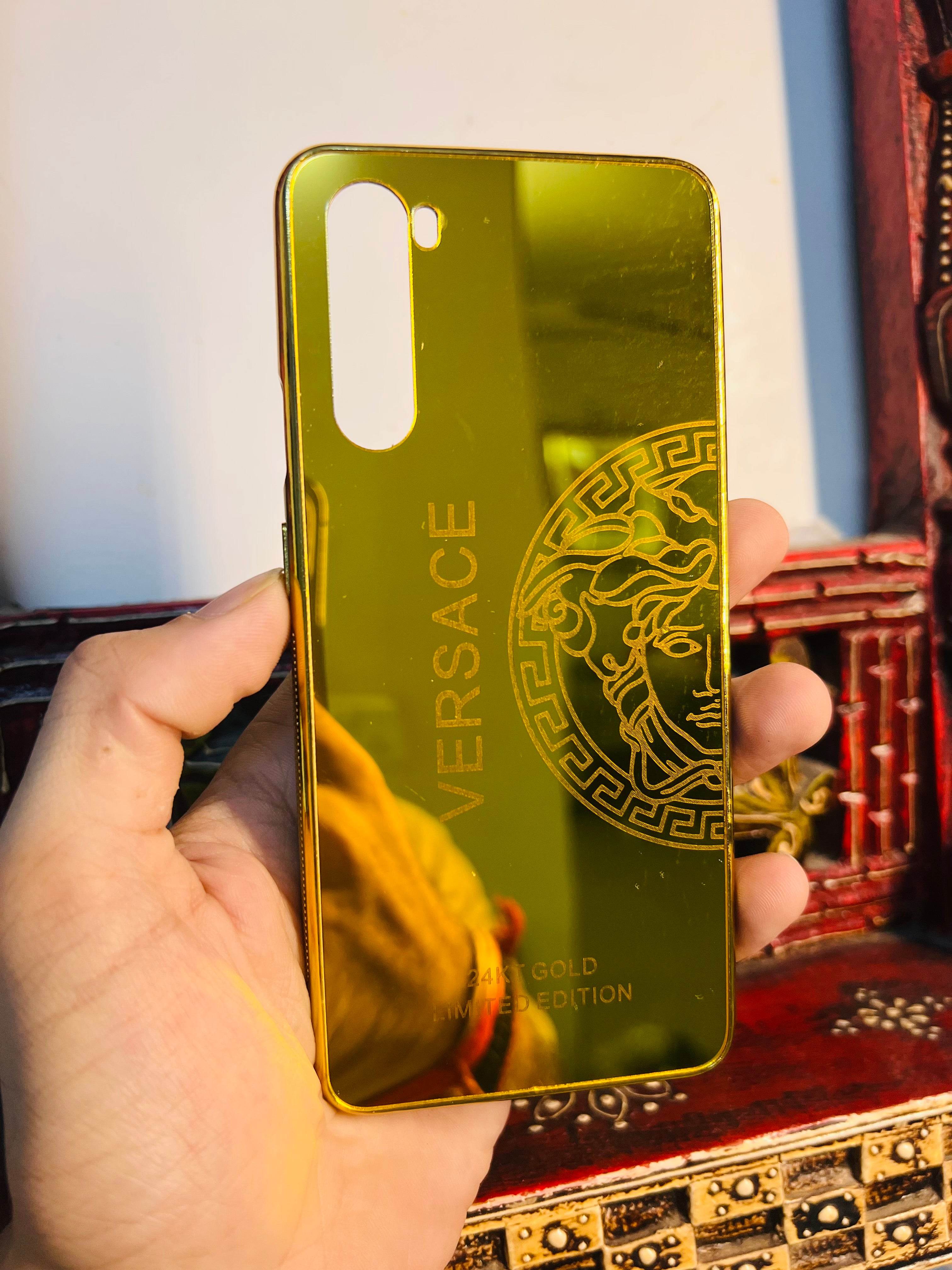 OnePlus Nord Gold Plated Back Case Cover - Versace Right - Guleel