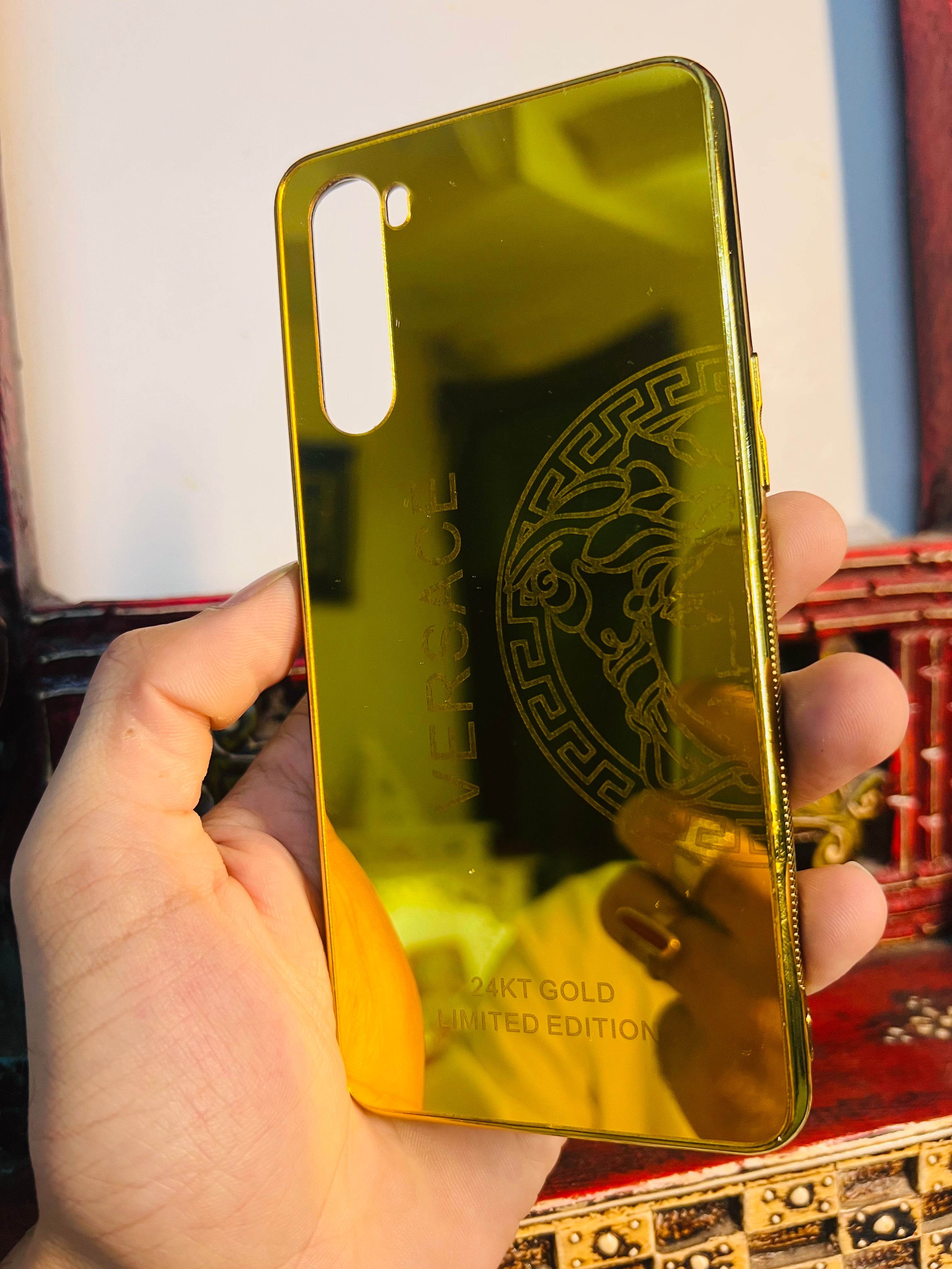 OnePlus Nord Gold Plated Back Case Cover - Versace Right - Guleel