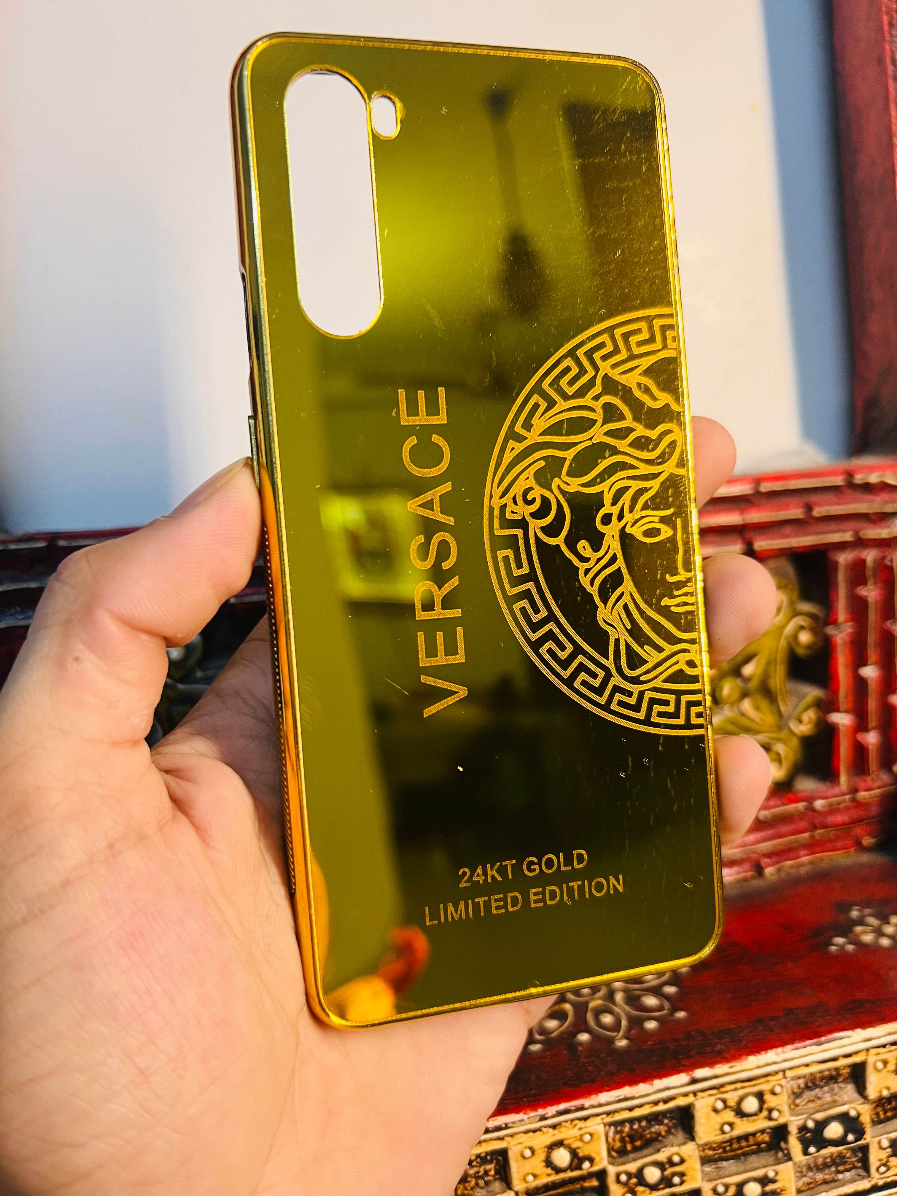 OnePlus Nord Gold Plated Back Case Cover - Versace Right - Guleel