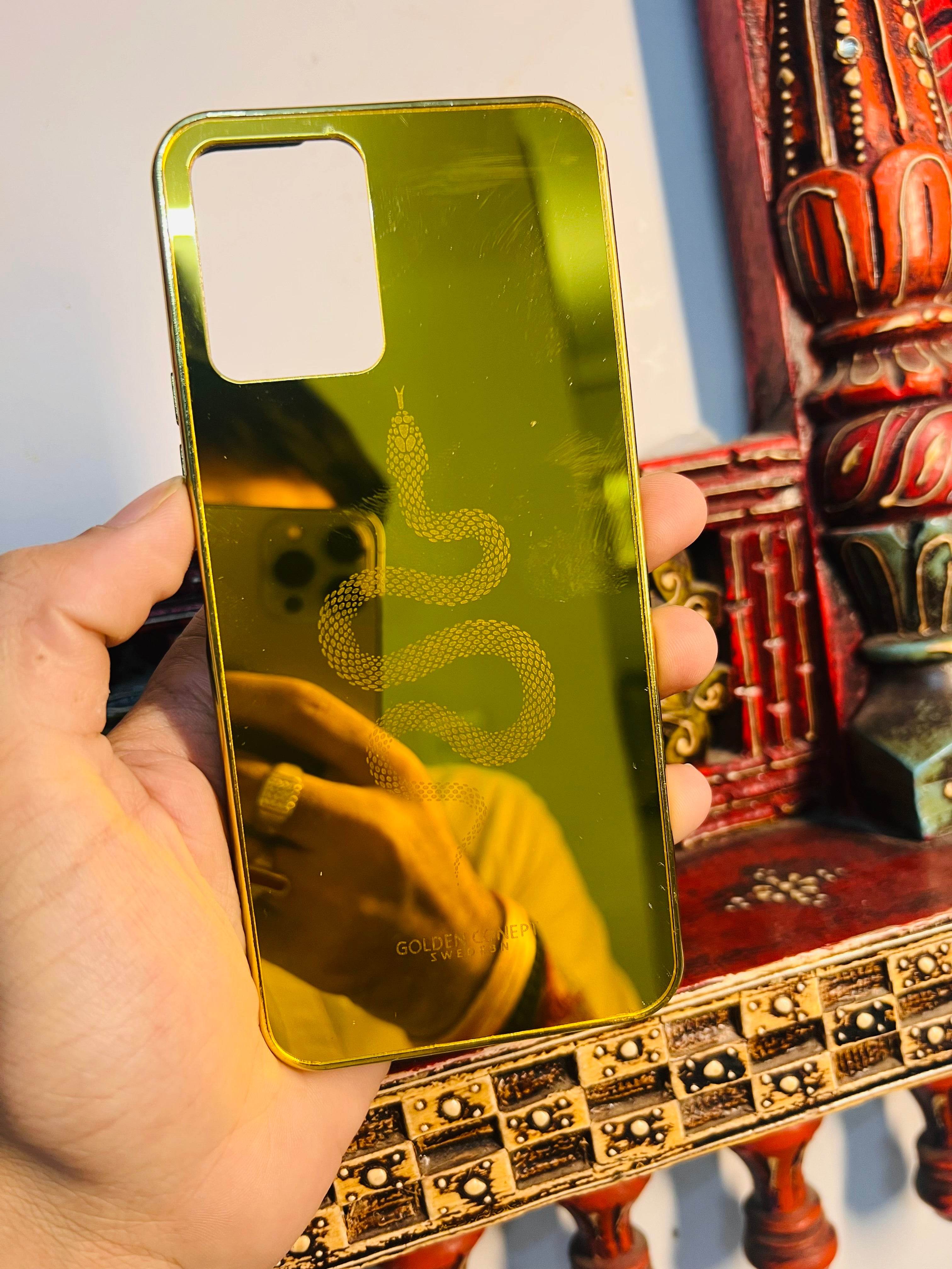 Premium Gold Plated Back Case Cover - Snake - Guleel