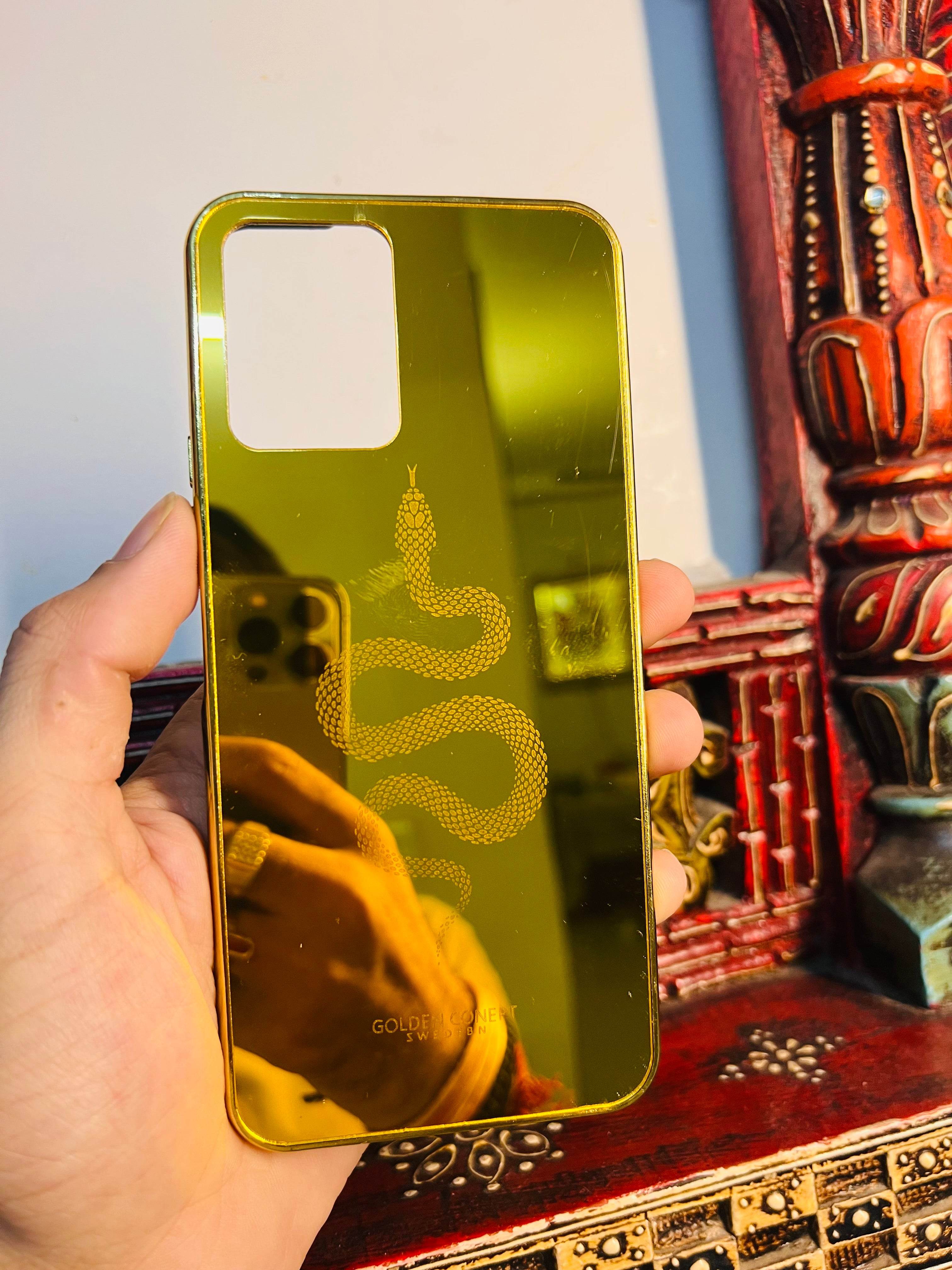 Premium Gold Plated Back Case Cover - Snake - Guleel