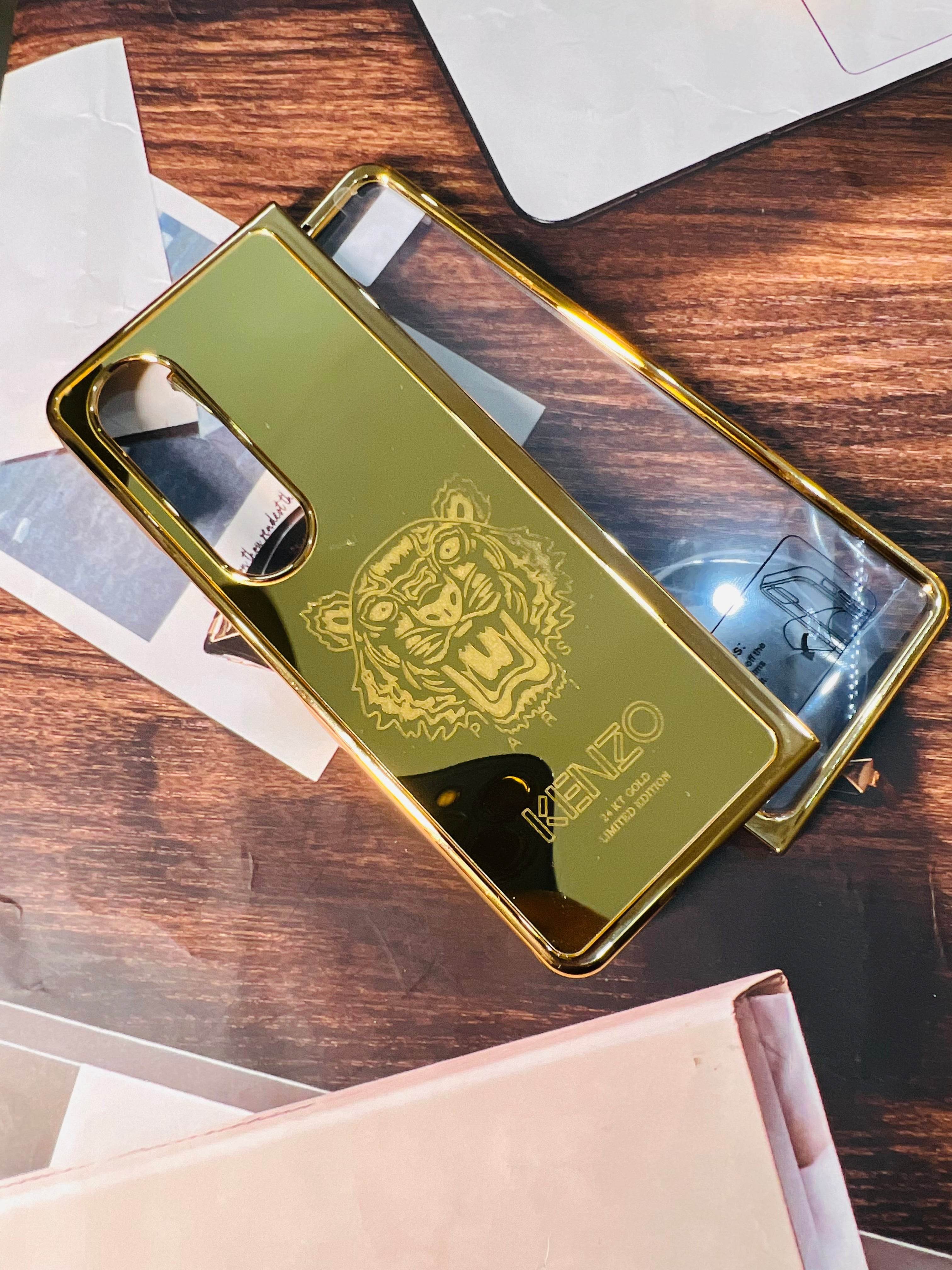 Samsung Galaxy Z Fold 3 24K Gold Plated Case- Kenzo - Guleel