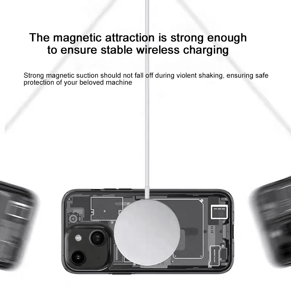 iPhone 14 Premium Magsafe Compatible Shockproof Case Cover - White - Guleel