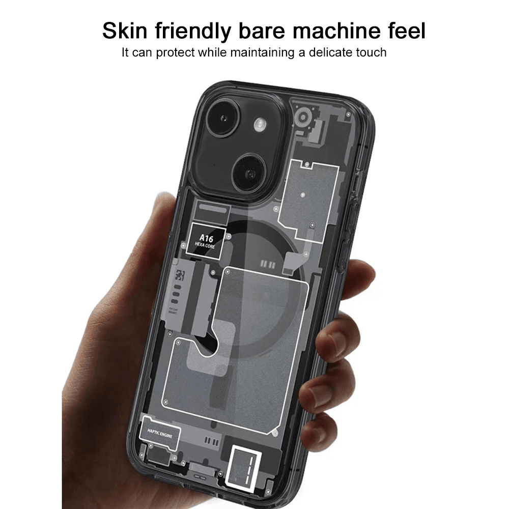 iPhone 13 Premium Magsafe Compatible Shockproof Case Cover - White - Guleel