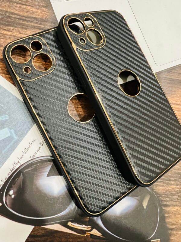 iPhone 13 Pro Premium Leather Mobile Cover – Black Red - Guleel