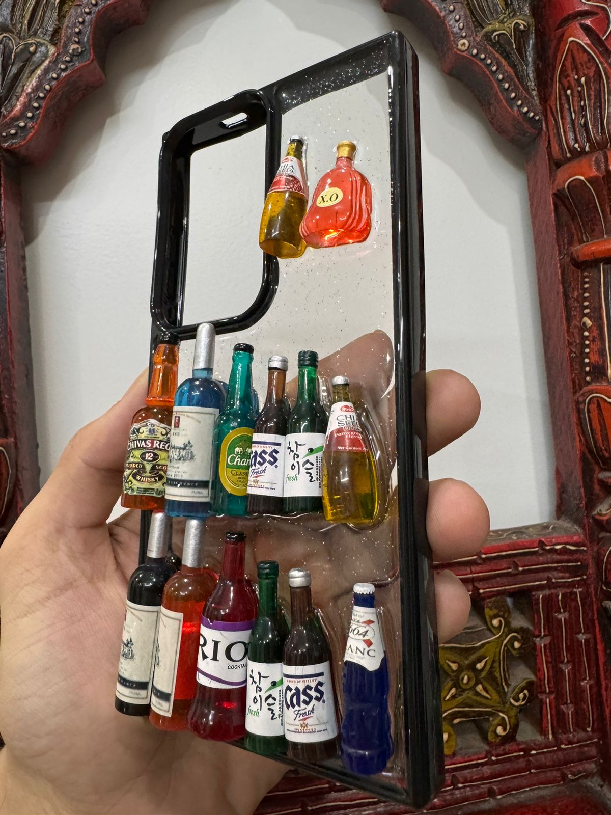 Premium Shockproof 3D Bottles Transparent Case