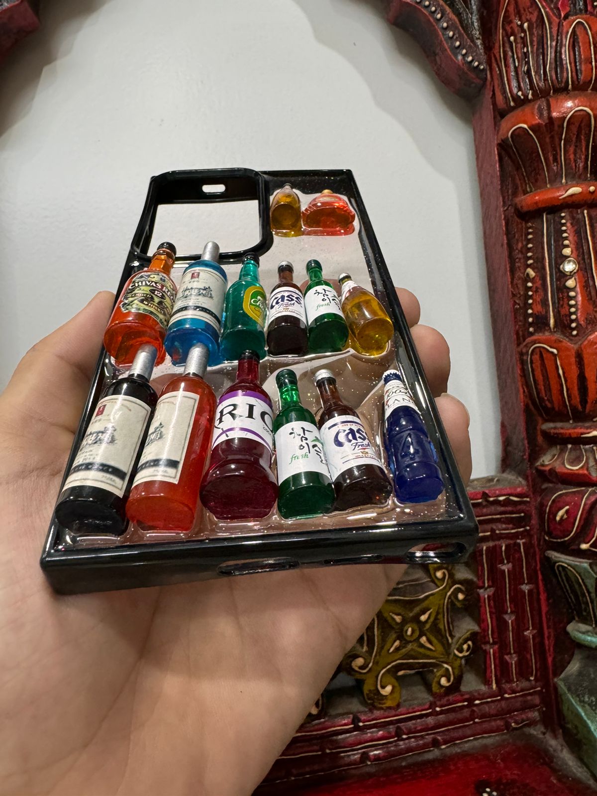 Premium Shockproof 3D Bottles Transparent Case