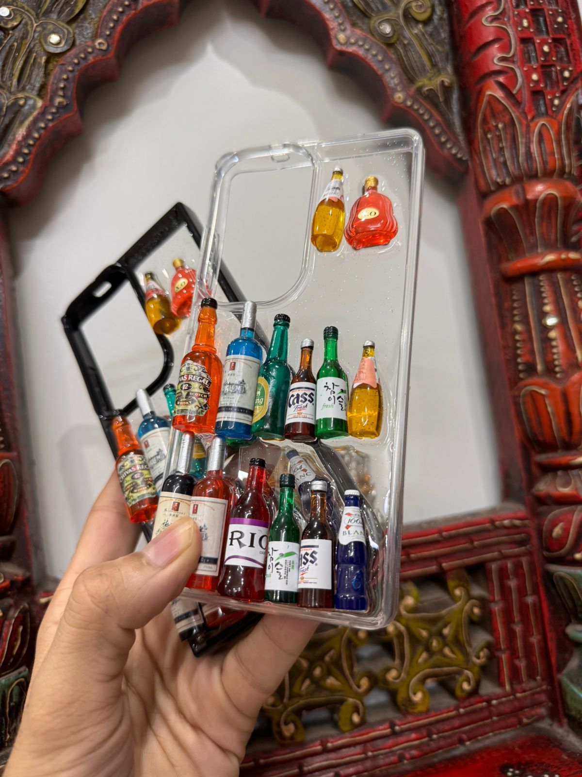 Premium Shockproof 3D Bottles Transparent Case