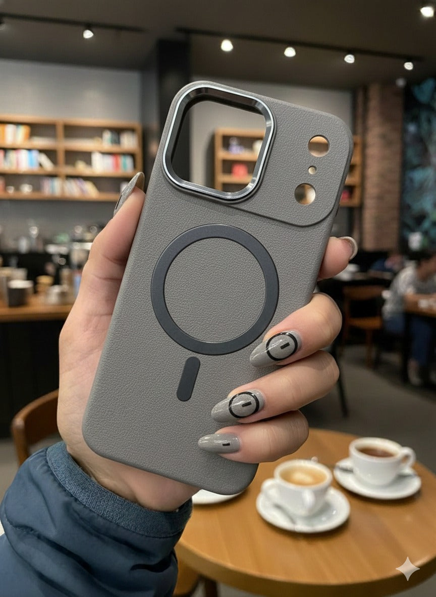 Premium Leather Finish Magsafe Case Cover