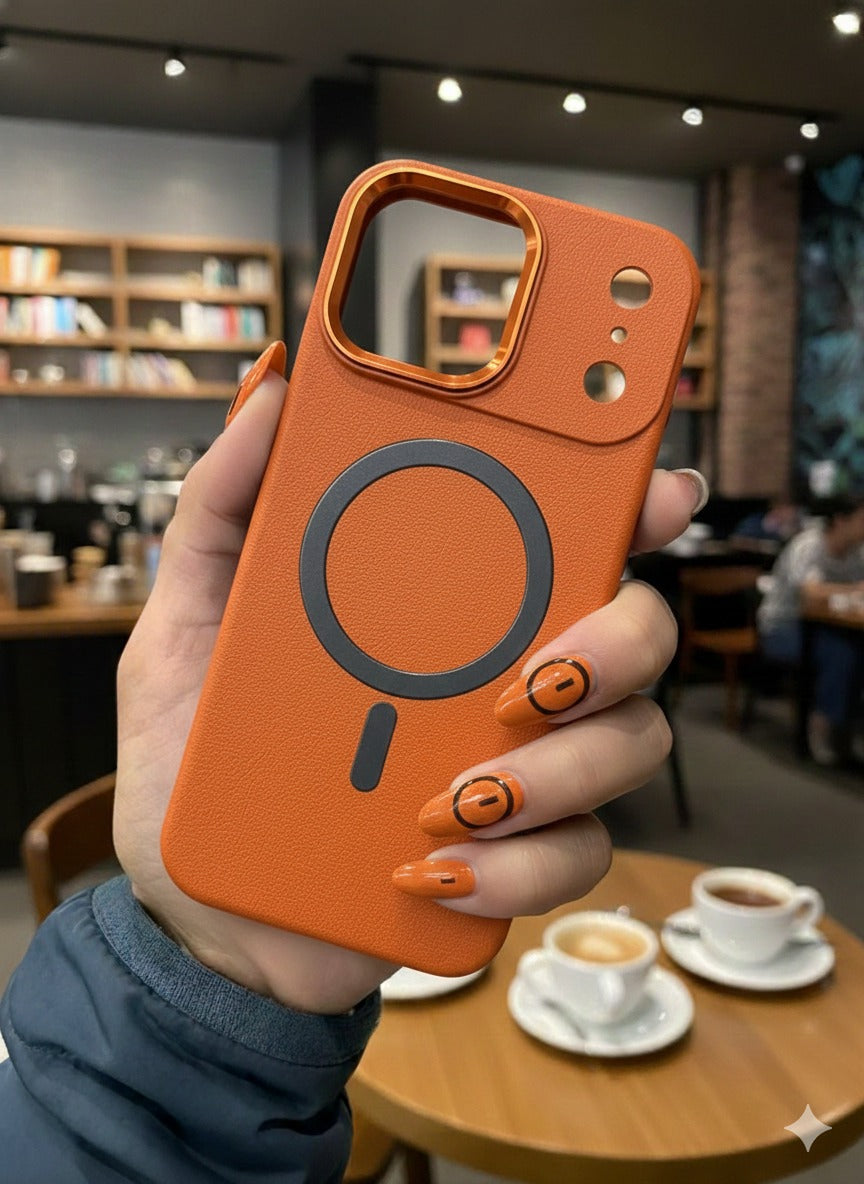 Premium Leather Finish Magsafe Case Cover