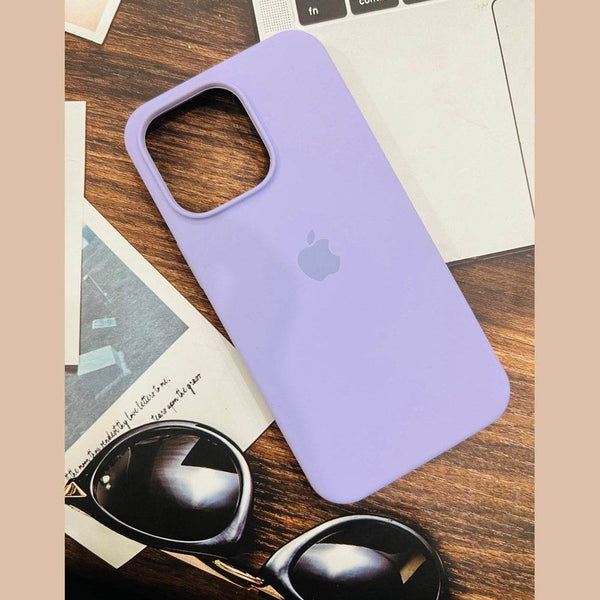 iPhone 13 Pro Max Premium Original Logo Silicone Case - Lavender - Guleel