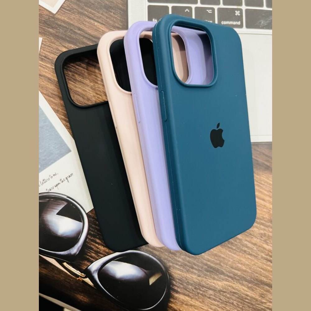iPhone 13 Pro Max Premium Original Logo Silicone Case - Lavender - Guleel