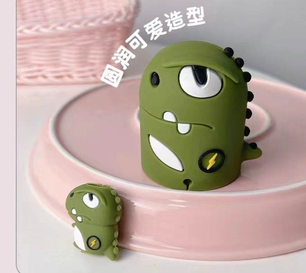 Silicone Cartoon Apple Watch Charging Case Cover - Green - Guleel