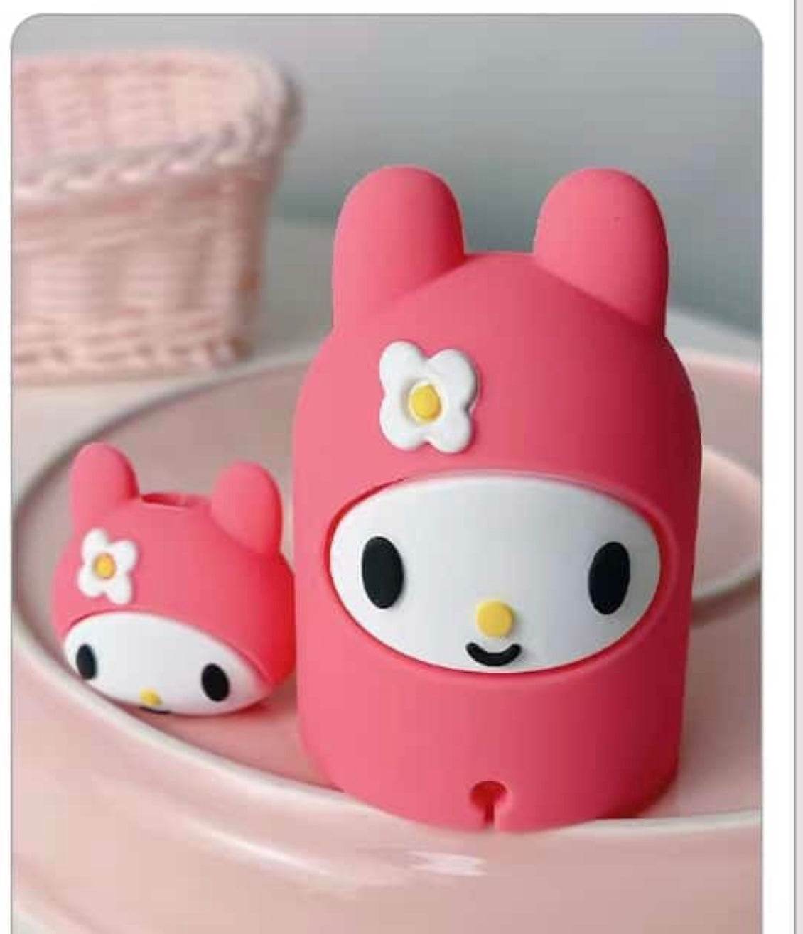 Silicone Cartoon Apple Watch Charging Case Cover - Pink - Guleel