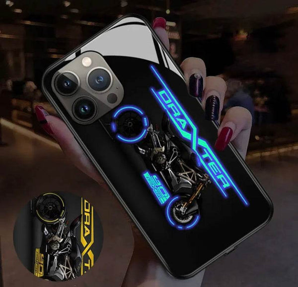 Iphone 14 Pro Max Premium Led Light Shockproof Case - Bike Design - Guleel