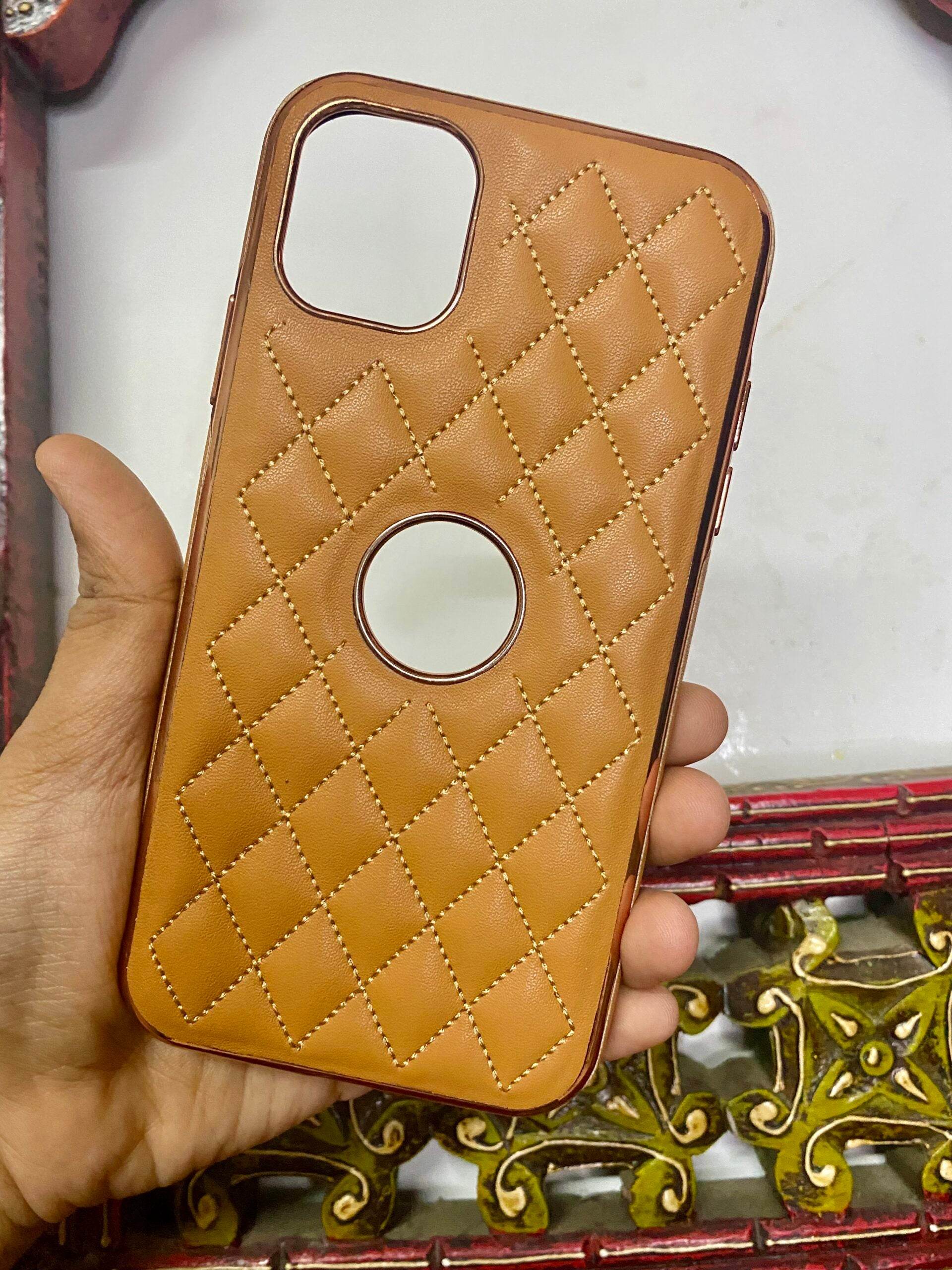 iPhone 11 Premium Leather Finish Case - Brown - Guleel