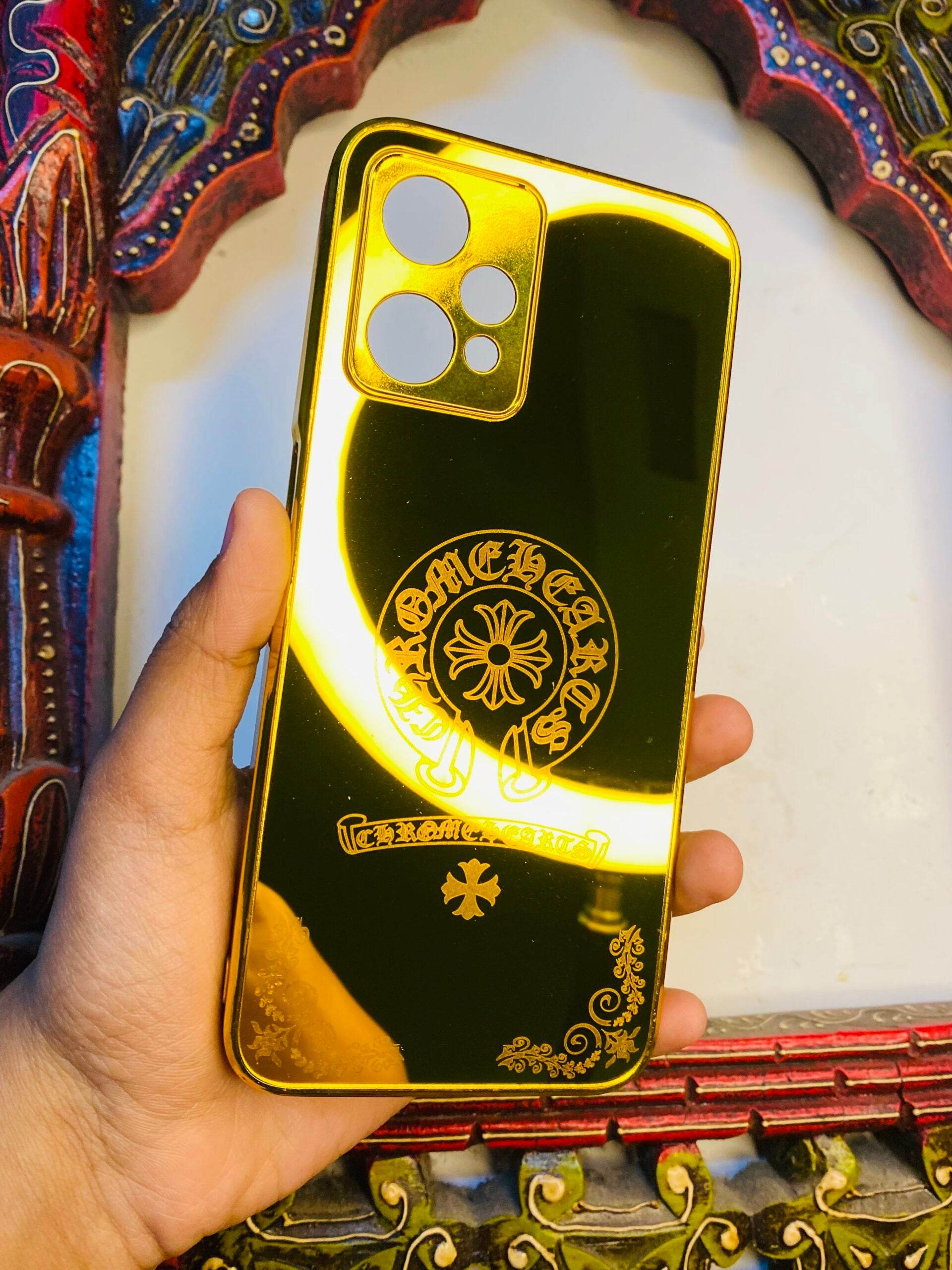 OnePlus Nord CE 2 Lite 5G Premium Gold Plated Mirror Finish Case Cover - Designer - Guleel