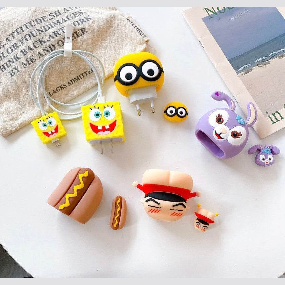 Samsung Cartoon Charger Case Cover for 25W Chargers - Minnie Mouse ( With Wire Cover ) - Guleel