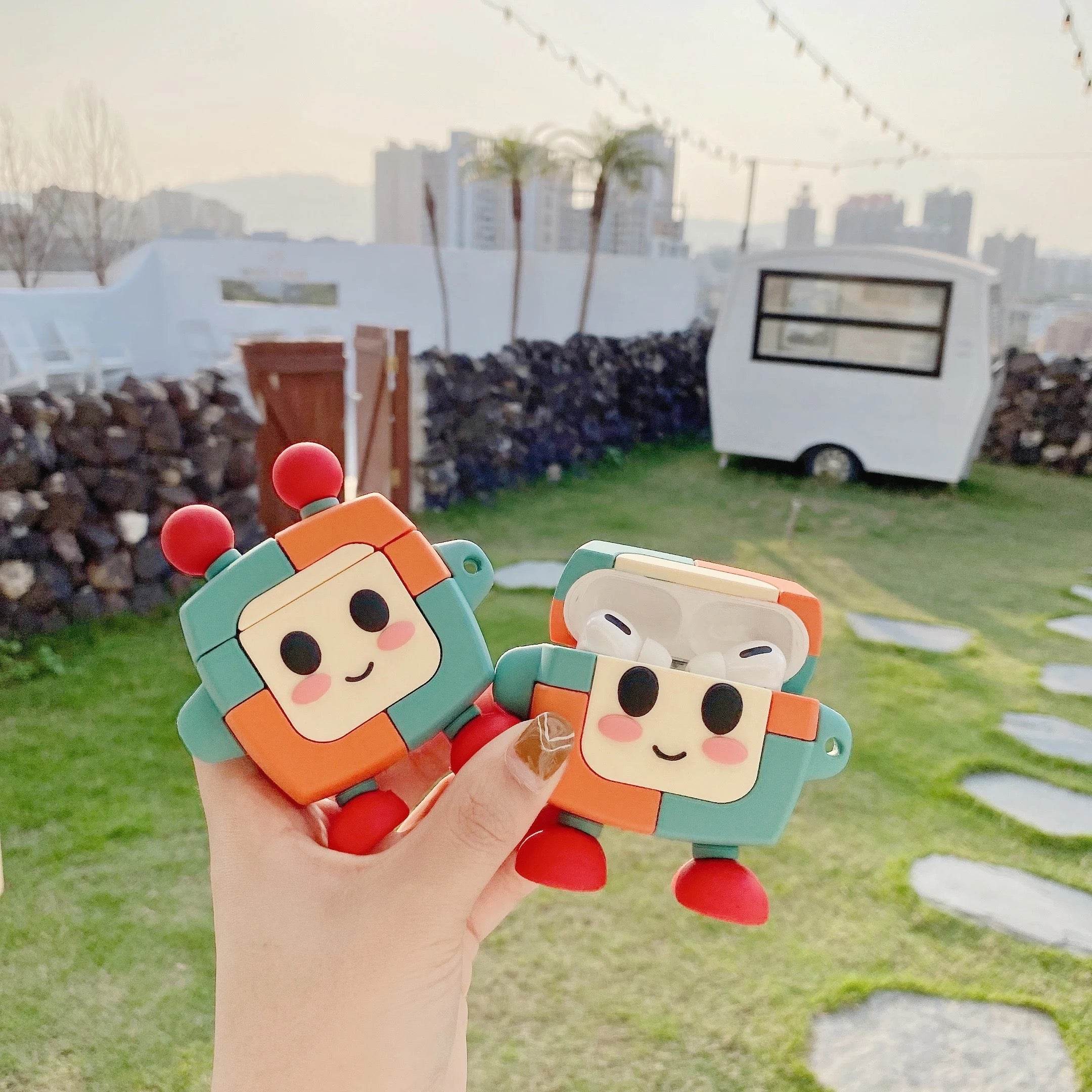 Airpod's 1 Cute Cartoon Silicone Apple Airpod's Case Cover ( Airpods Not Included ) Multicolor Toy - Guleel