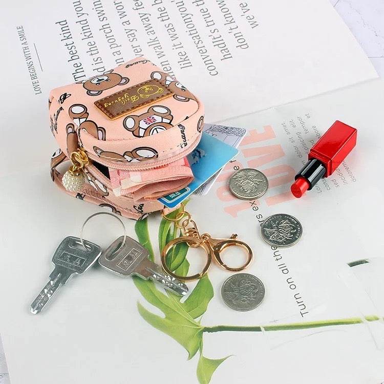 Universal Cartoon Accessories Organizer Case Cover for Portable Charger, Cables, Earphone, Cord, SD Card - Cream - Guleel