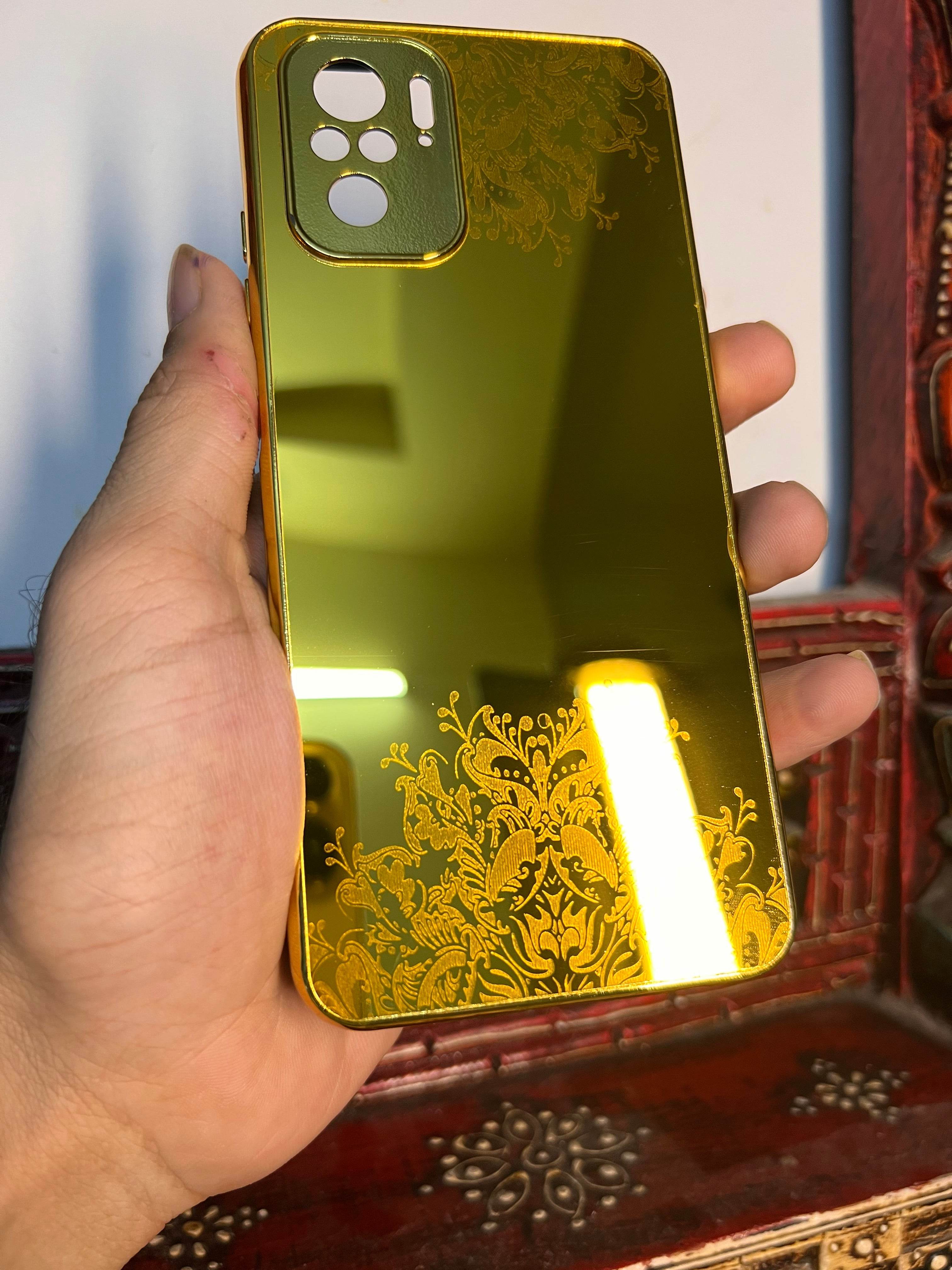 Premium Gold Plated Back Case Cover - Flower - Guleel