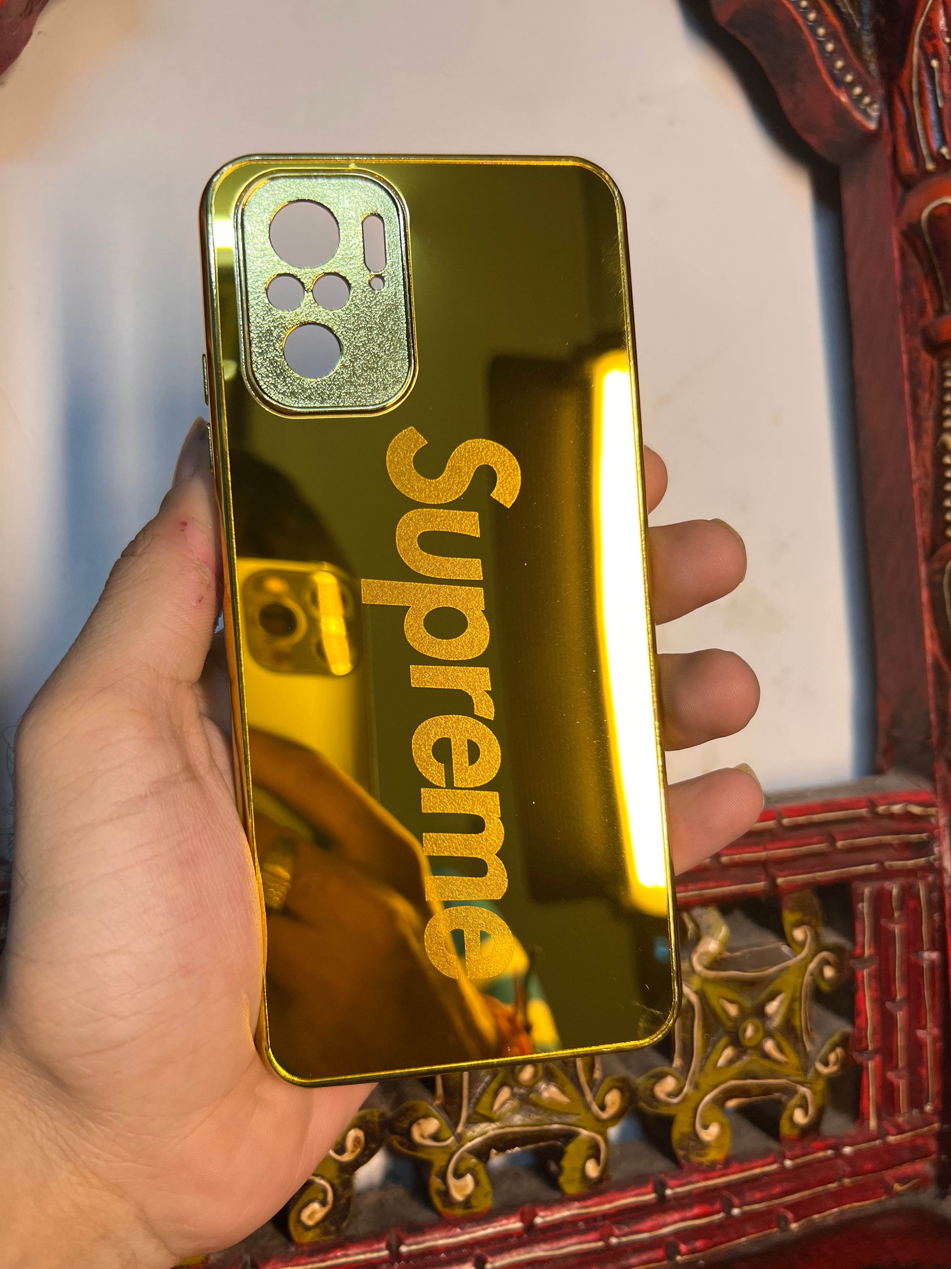 Redmi Note 10/10s Premium Gold Plated Back Case Cover - Supreme - Guleel