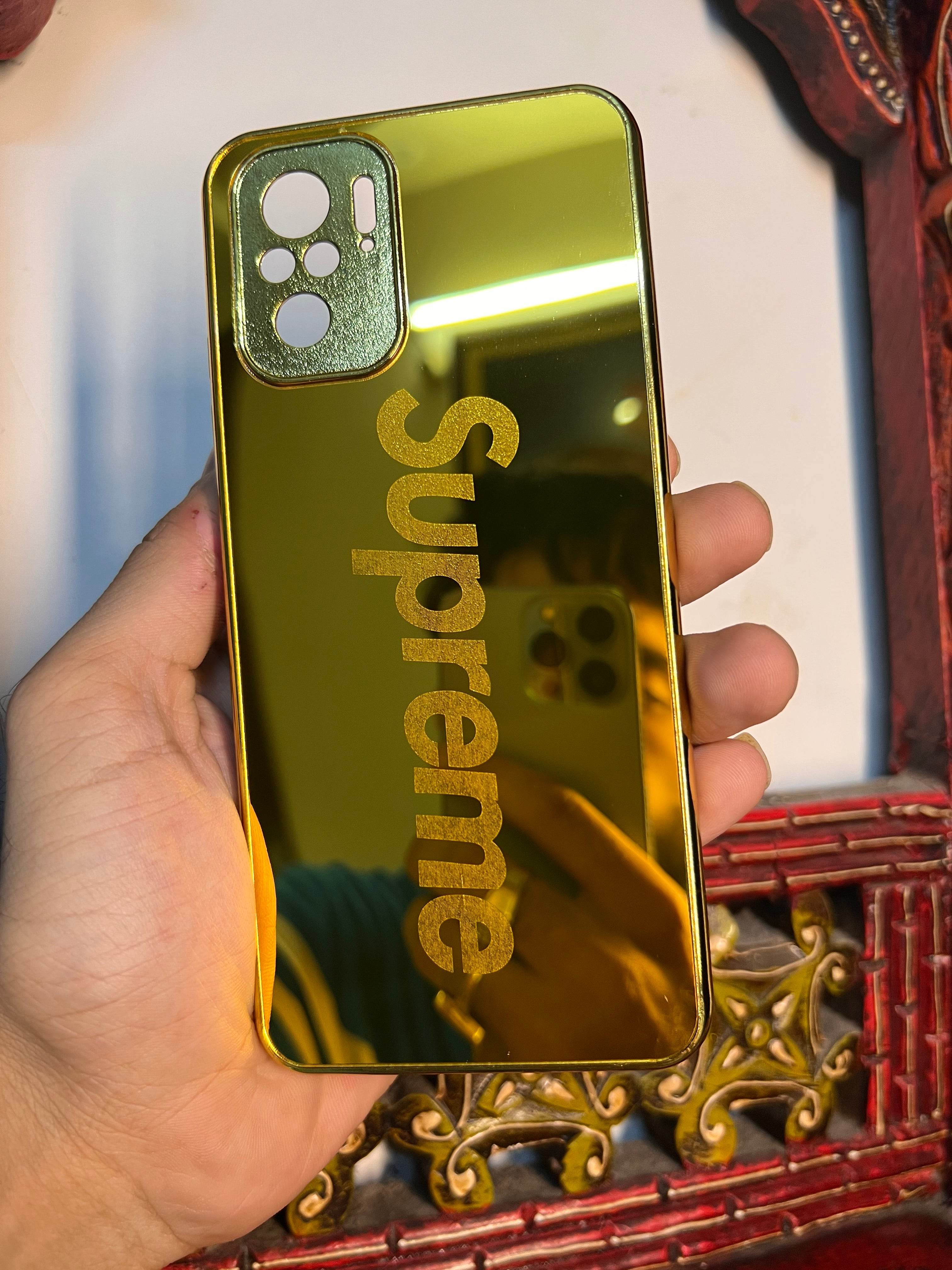 Redmi Note 10/10s Premium Gold Plated Back Case Cover - Supreme - Guleel