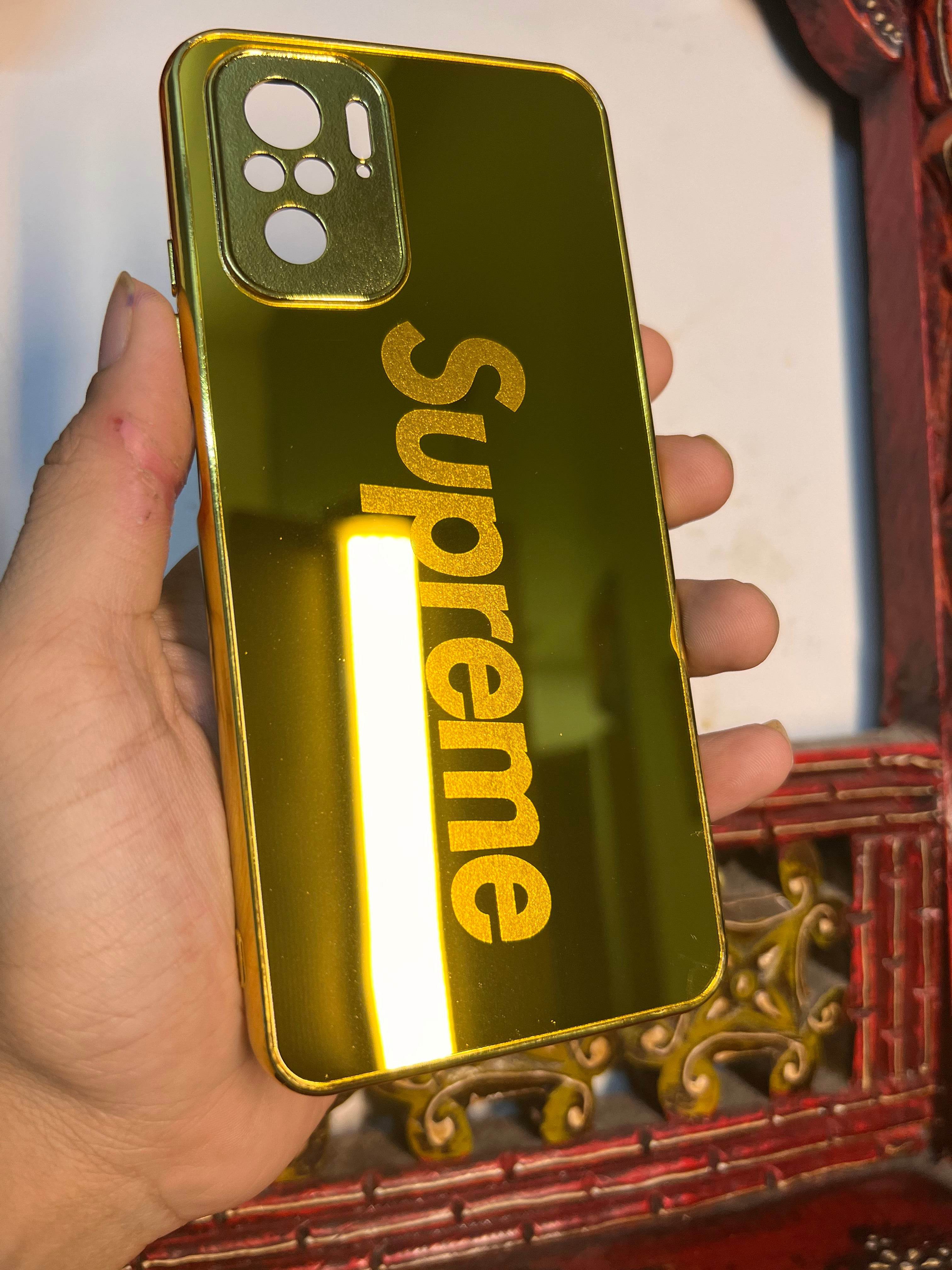 Redmi Note 10/10s Premium Gold Plated Back Case Cover - Supreme - Guleel