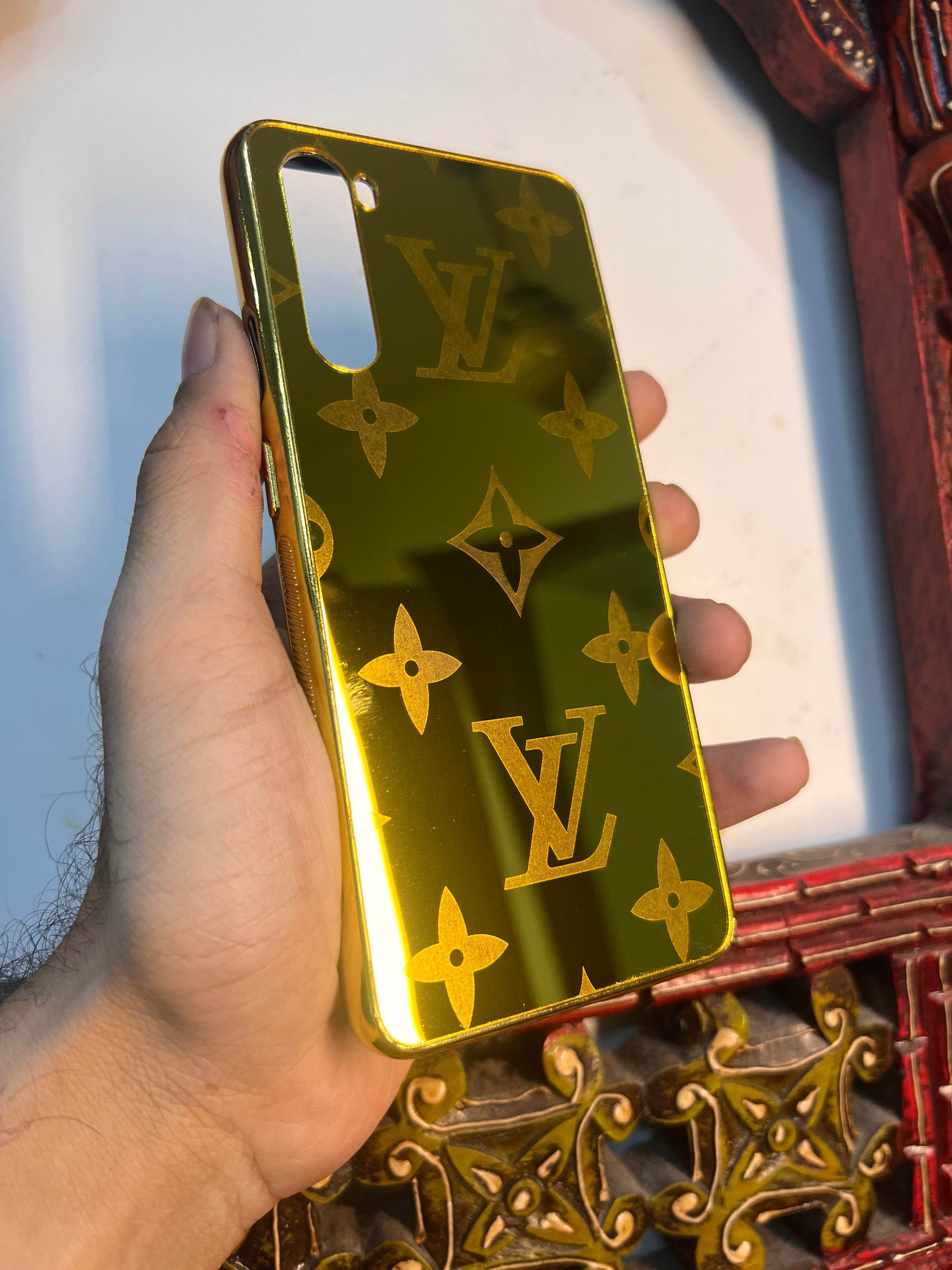OnePlus Nord Premium Gold Plated Mirror Finish Case Cover - Plain LV - Guleel