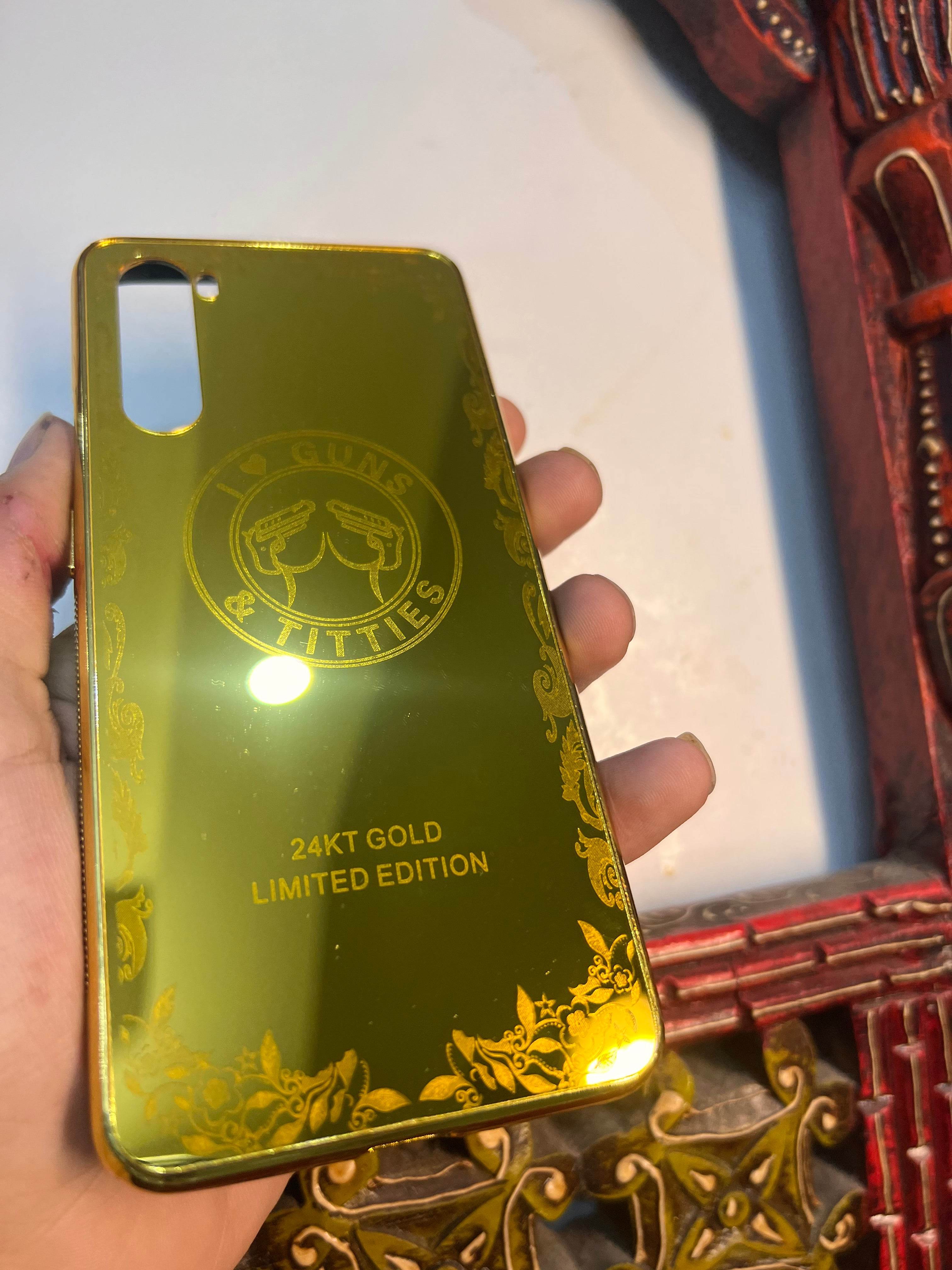 OnePlus Nord Premium Gold Plated Mirror Finish Case Cover - Guns - Guleel