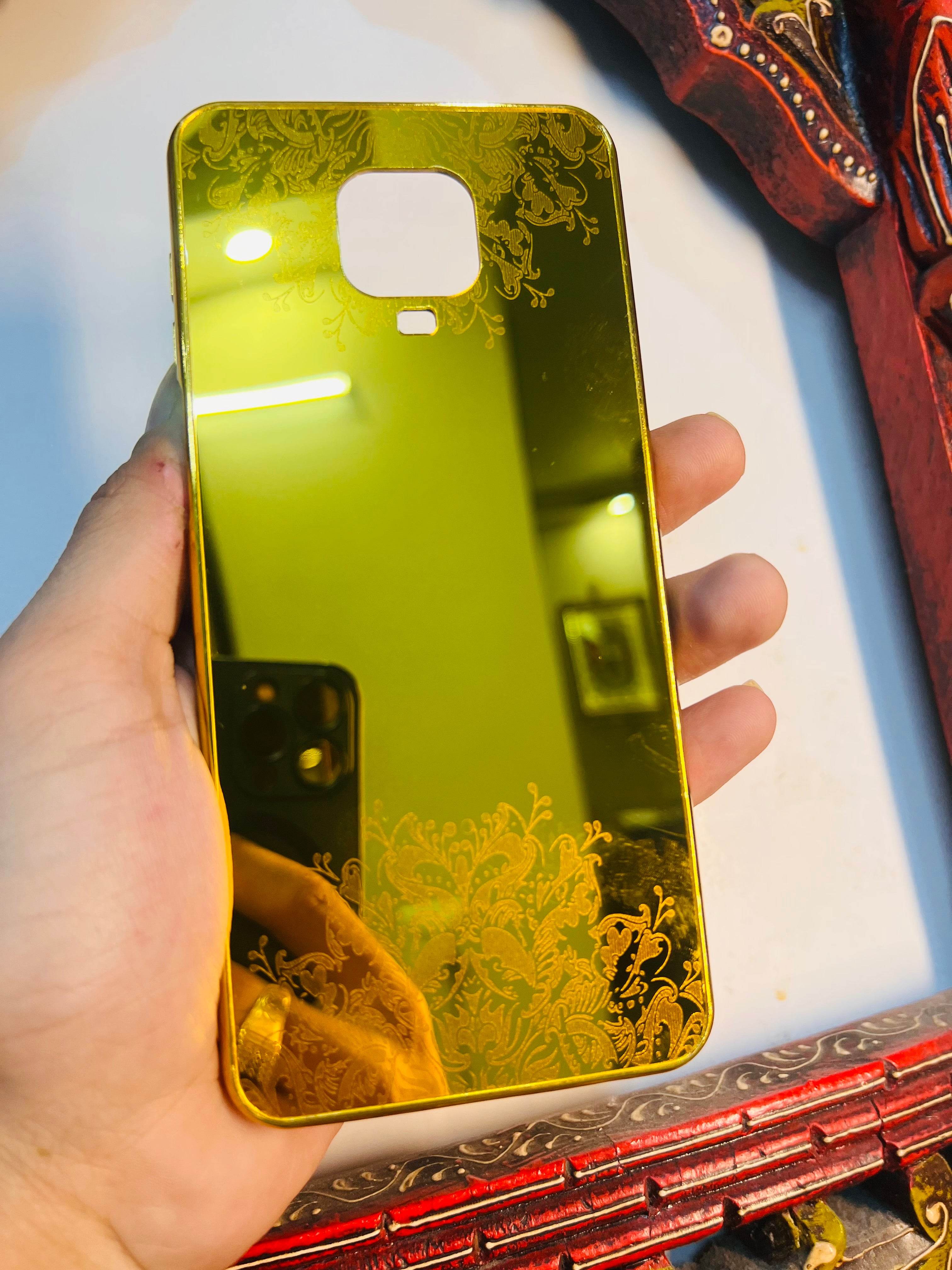 Premium Gold Plated Mirror Finish Case Cover - Flower - Guleel