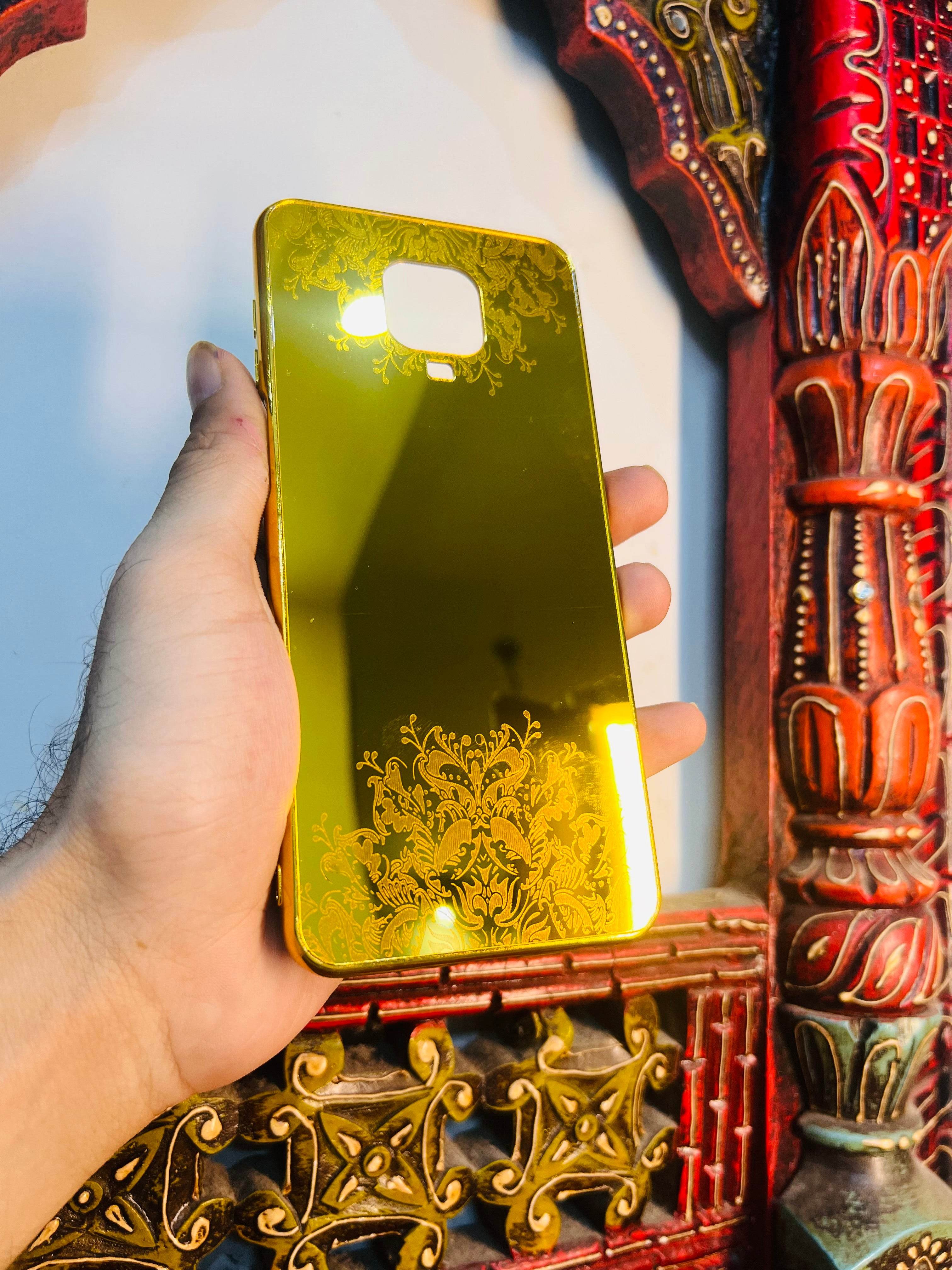 Premium Gold Plated Mirror Finish Case Cover - Flower - Guleel