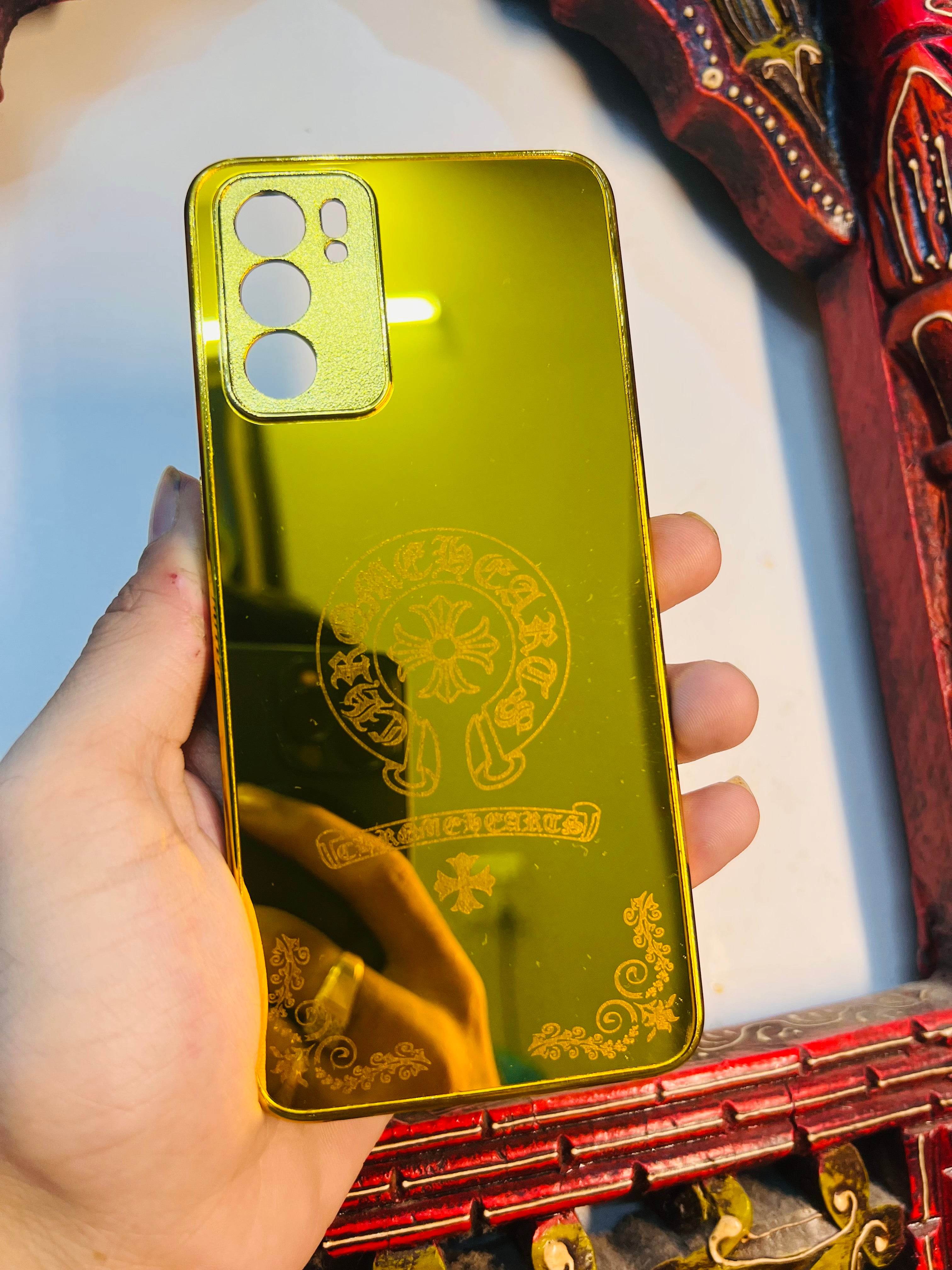 Oppo Reno 6 5G Premium Gold Plated Mirror Finish Case Cover - Designer - Guleel