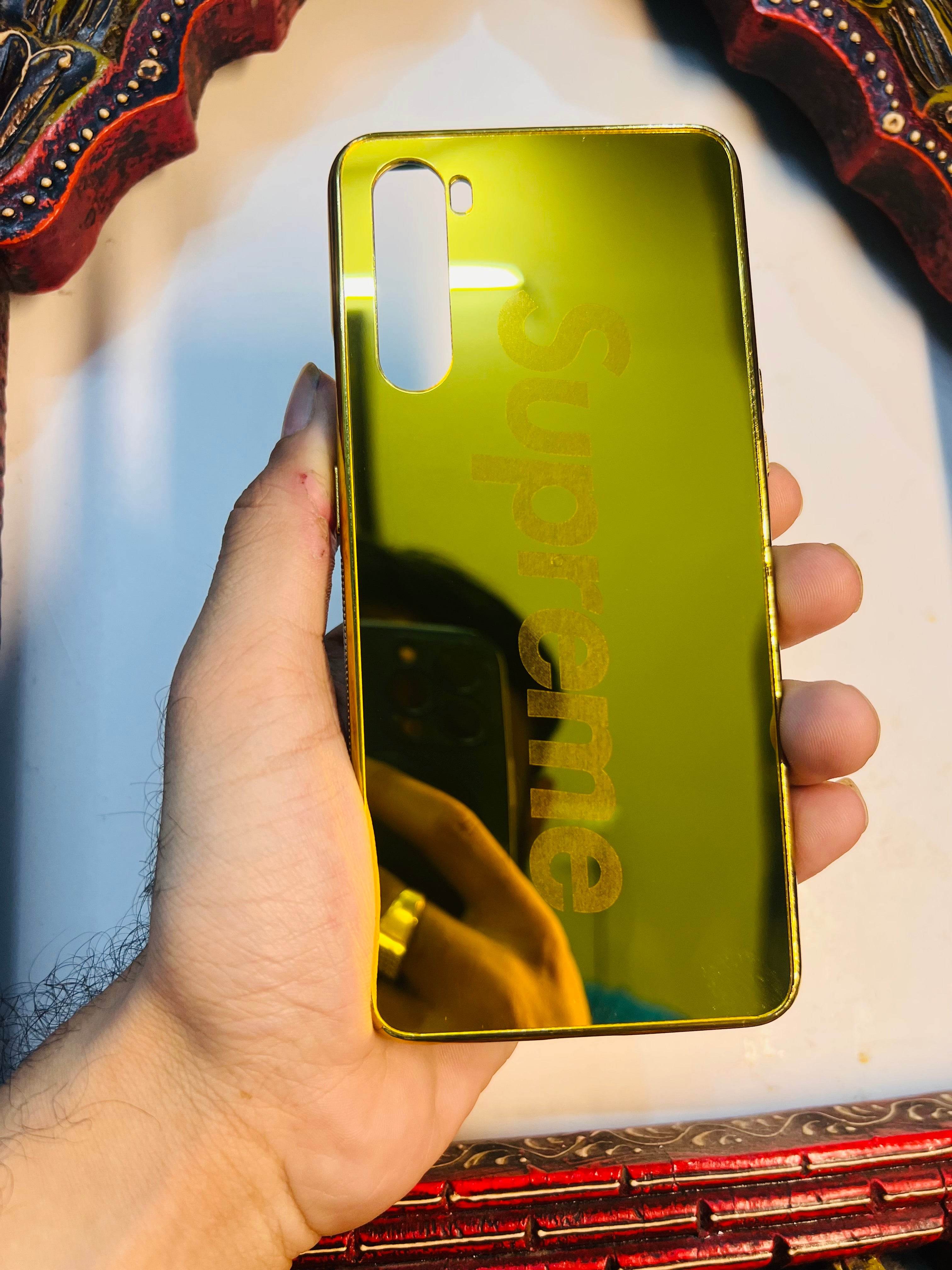OnePlus Nord Premium Gold Plated Mirror Finish Case Cover - Supreme - Guleel
