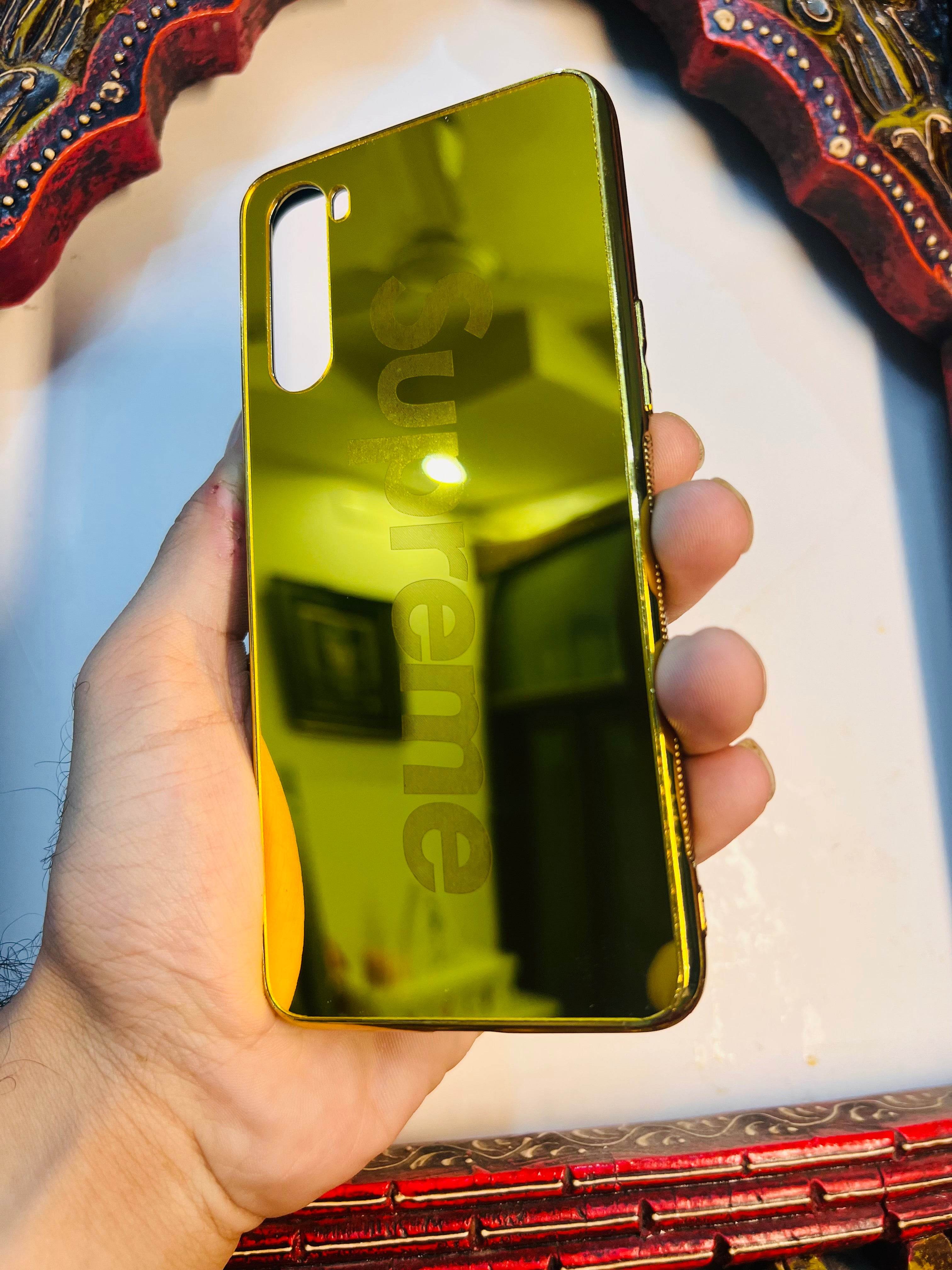 OnePlus Nord Premium Gold Plated Mirror Finish Case Cover - Supreme - Guleel
