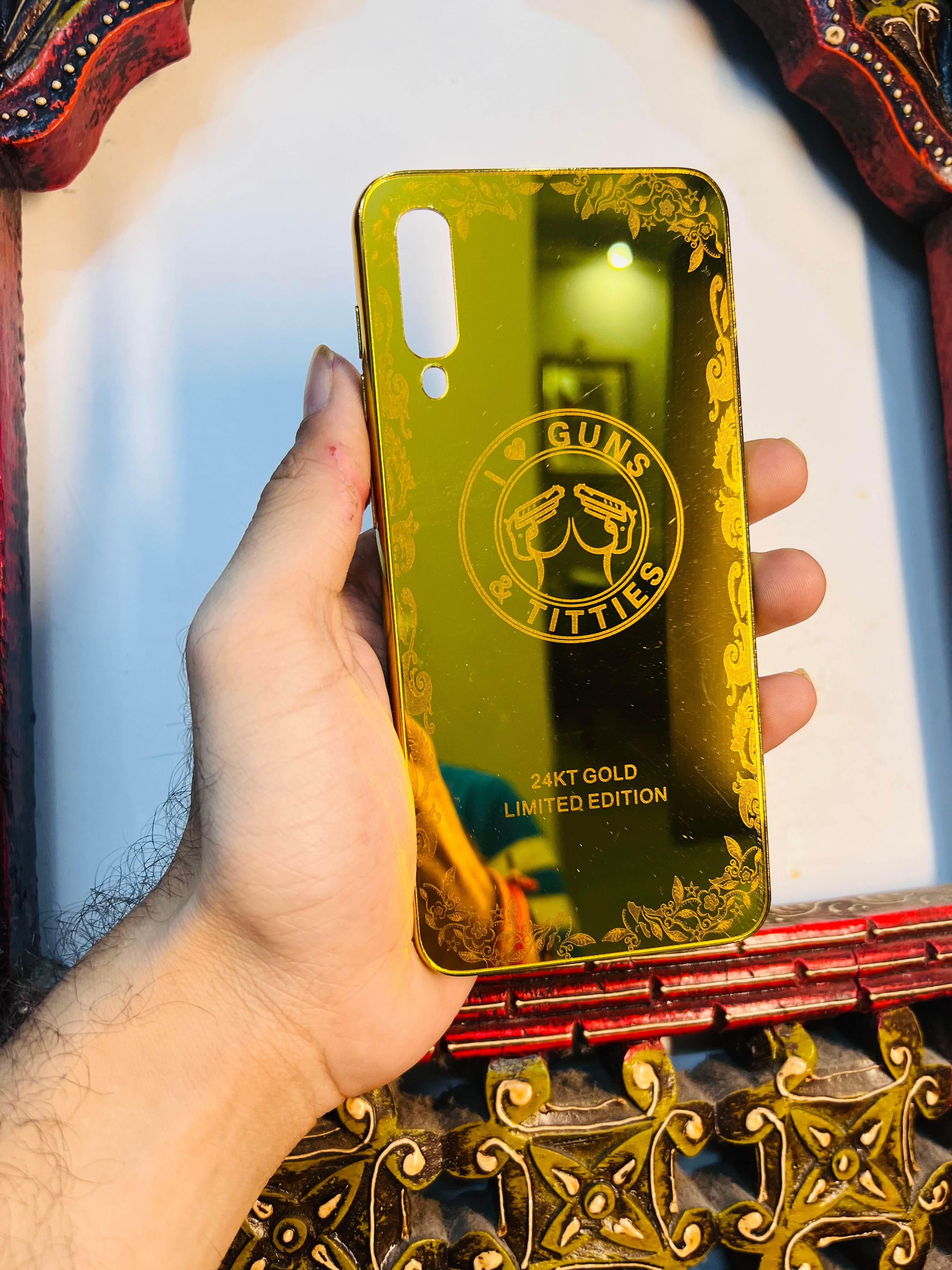 Premium Gold Plated Mirror Finish Case Cover - Guns - Guleel