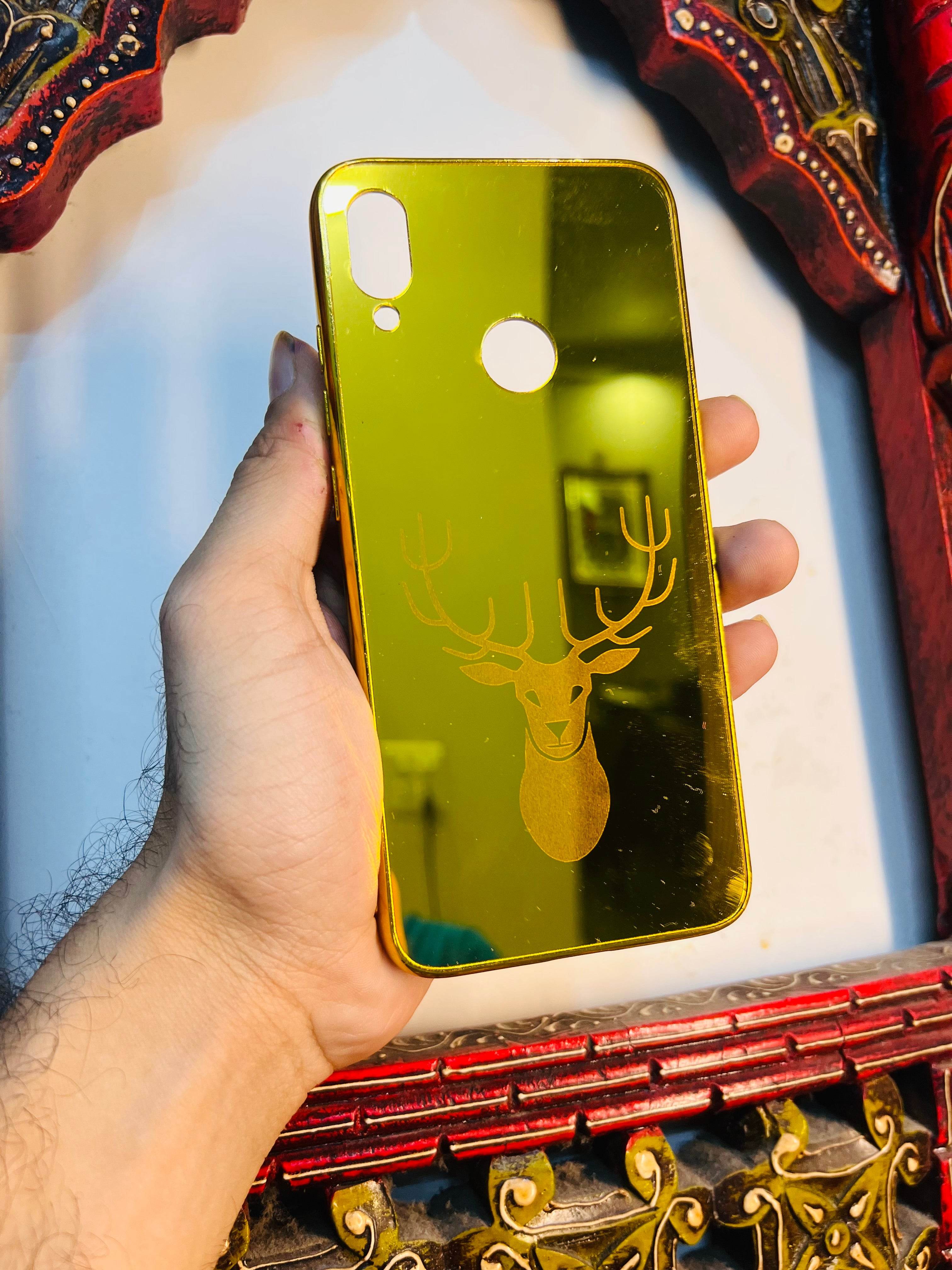 Premium Gold Plated Mirror Finish Case Cover - Deer - Guleel
