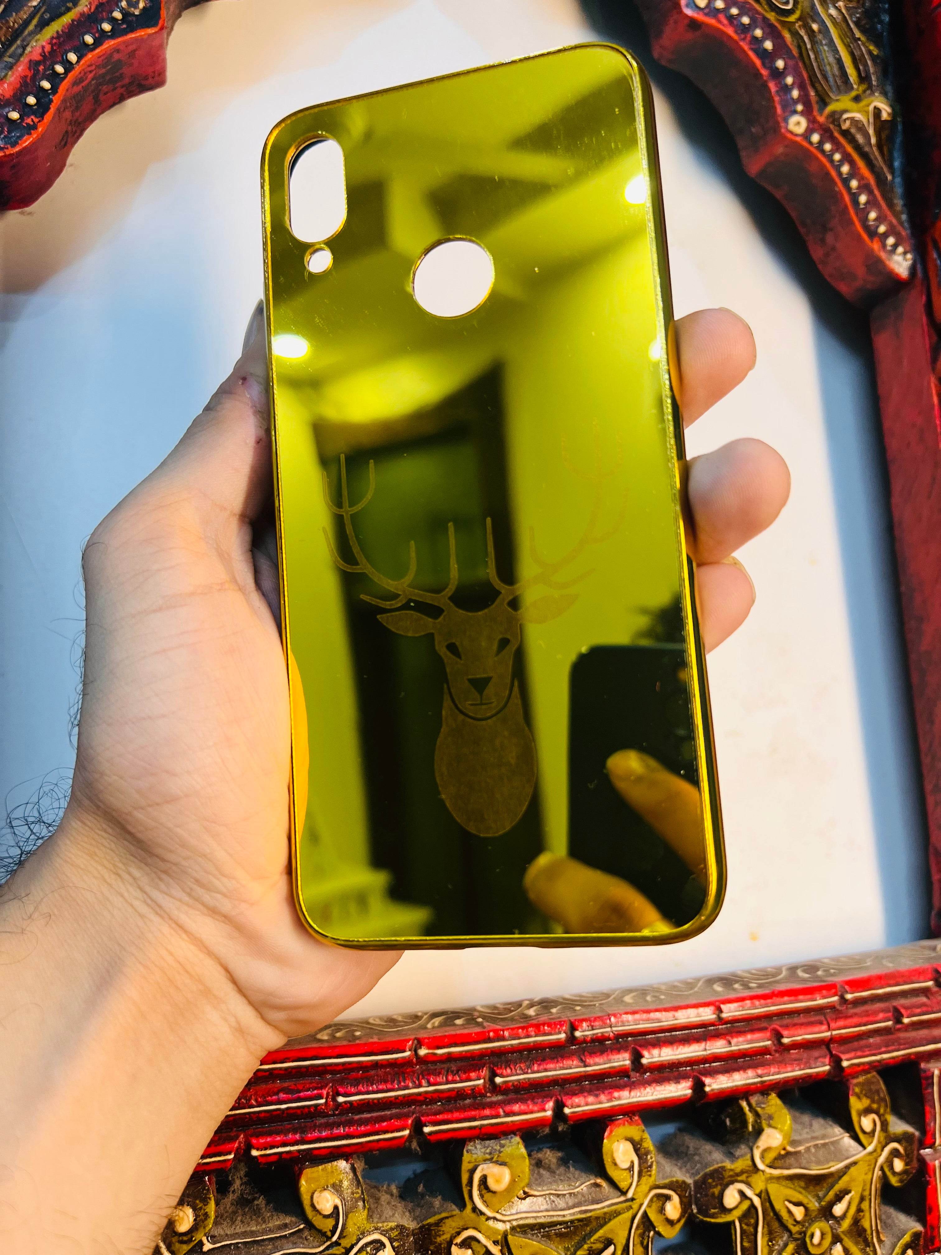Premium Gold Plated Mirror Finish Case Cover - Deer - Guleel