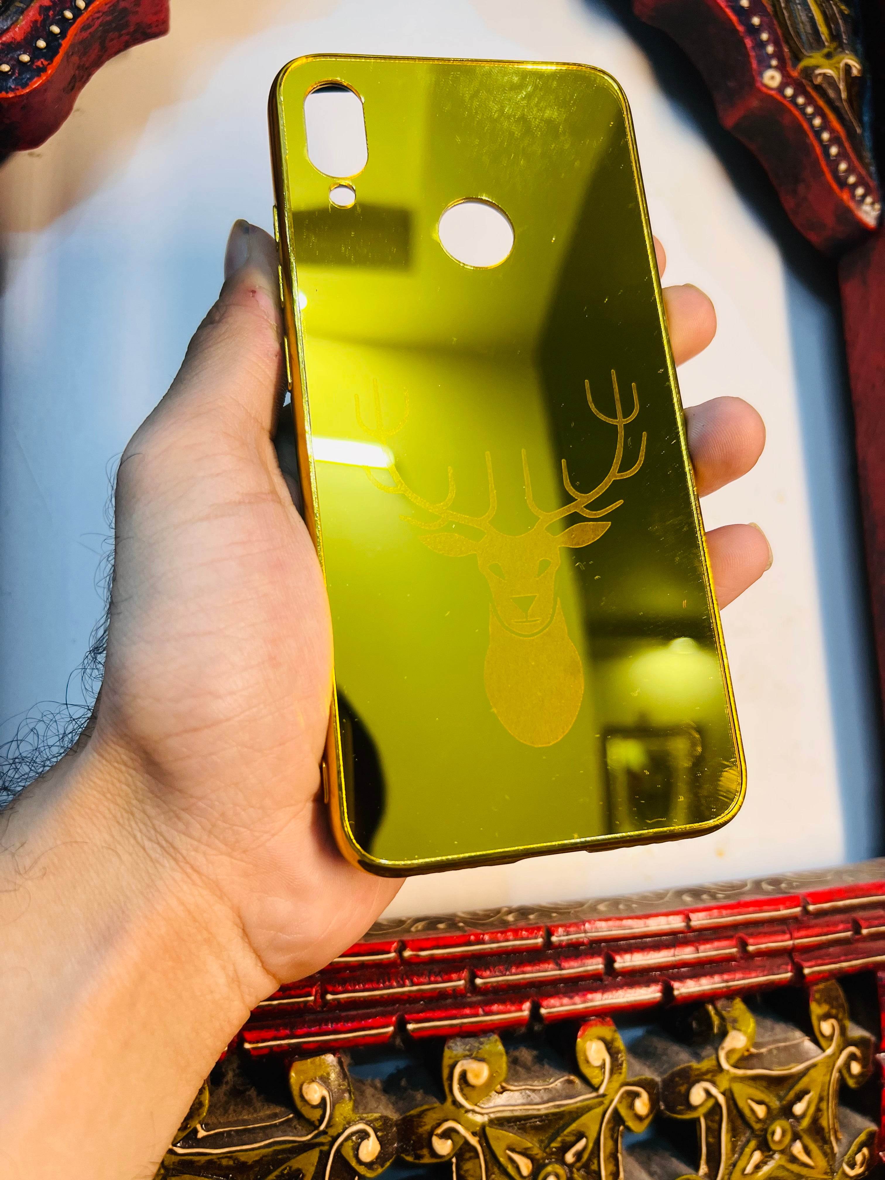 Premium Gold Plated Mirror Finish Case Cover - Deer - Guleel