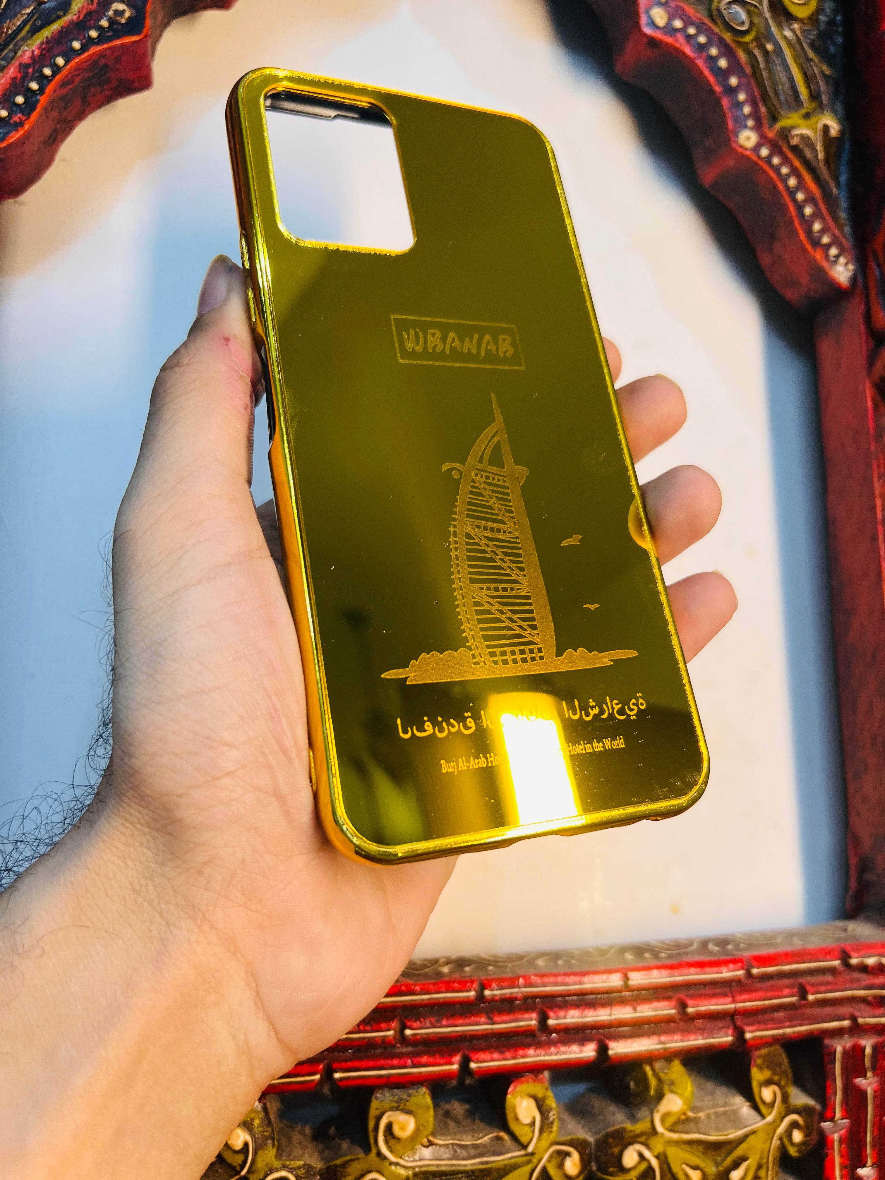 Premium Gold Plated Mirror Finish Case Cover - Ship - Guleel