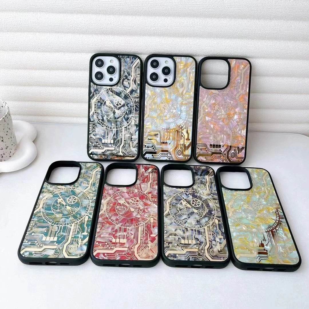 iPhone 14 Pro Max Premium Shockproof Glass Case - Multicolor - Guleel