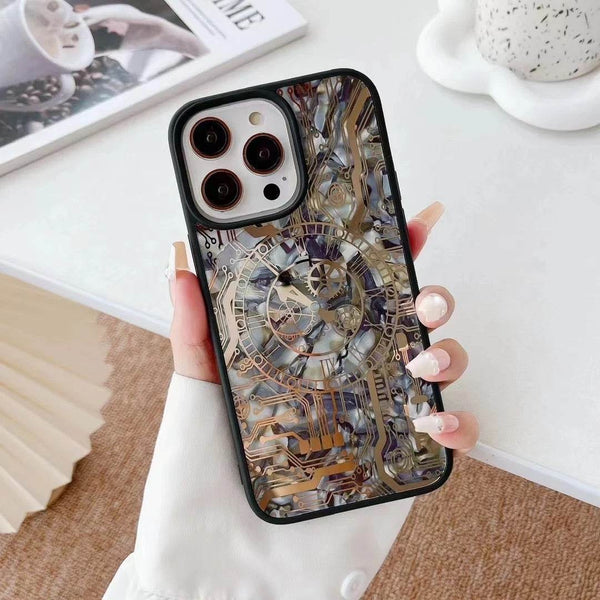 iPhone 14 Pro Premium Shockproof Glass Case - Multicolor - Guleel