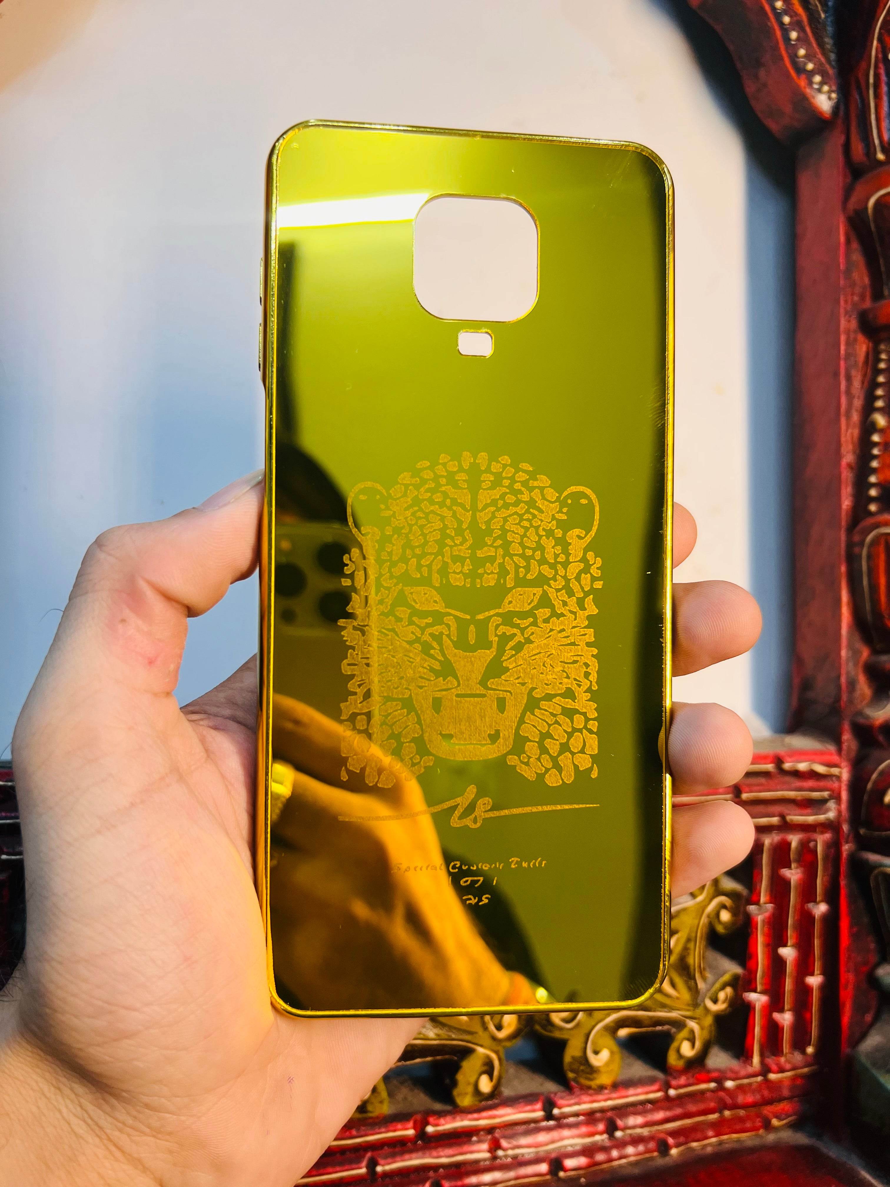 Premium Gold Plated Back Case Cover - Tiger New Design - Guleel