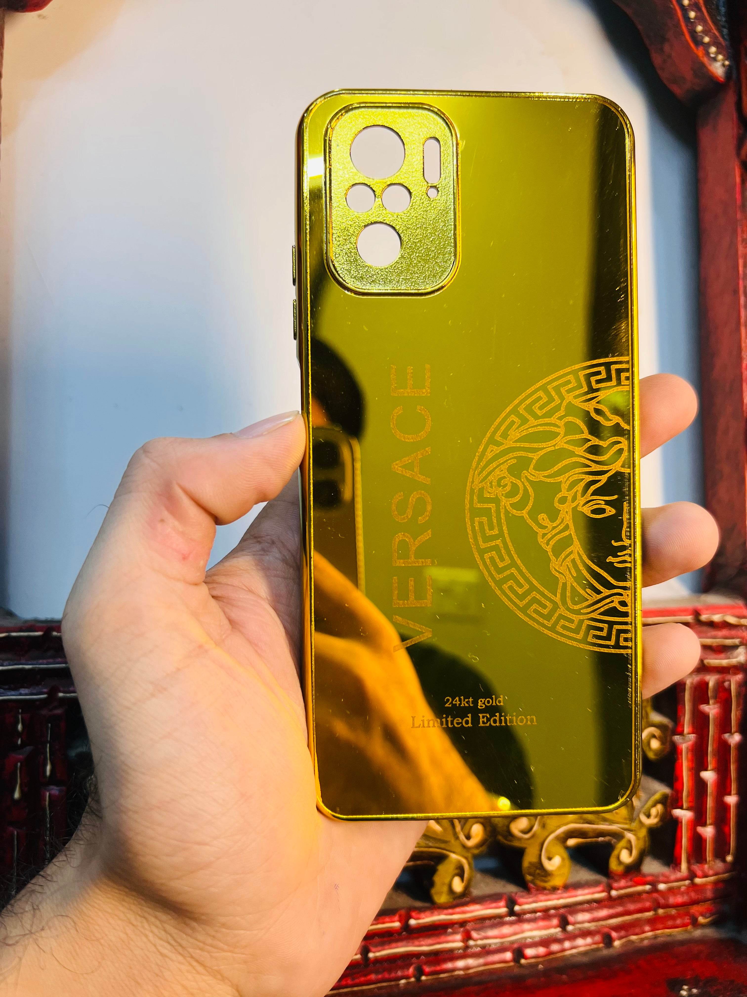 Redmi Note 10/10s Premium Gold Plated Back Case Cover - Versace Right - Guleel